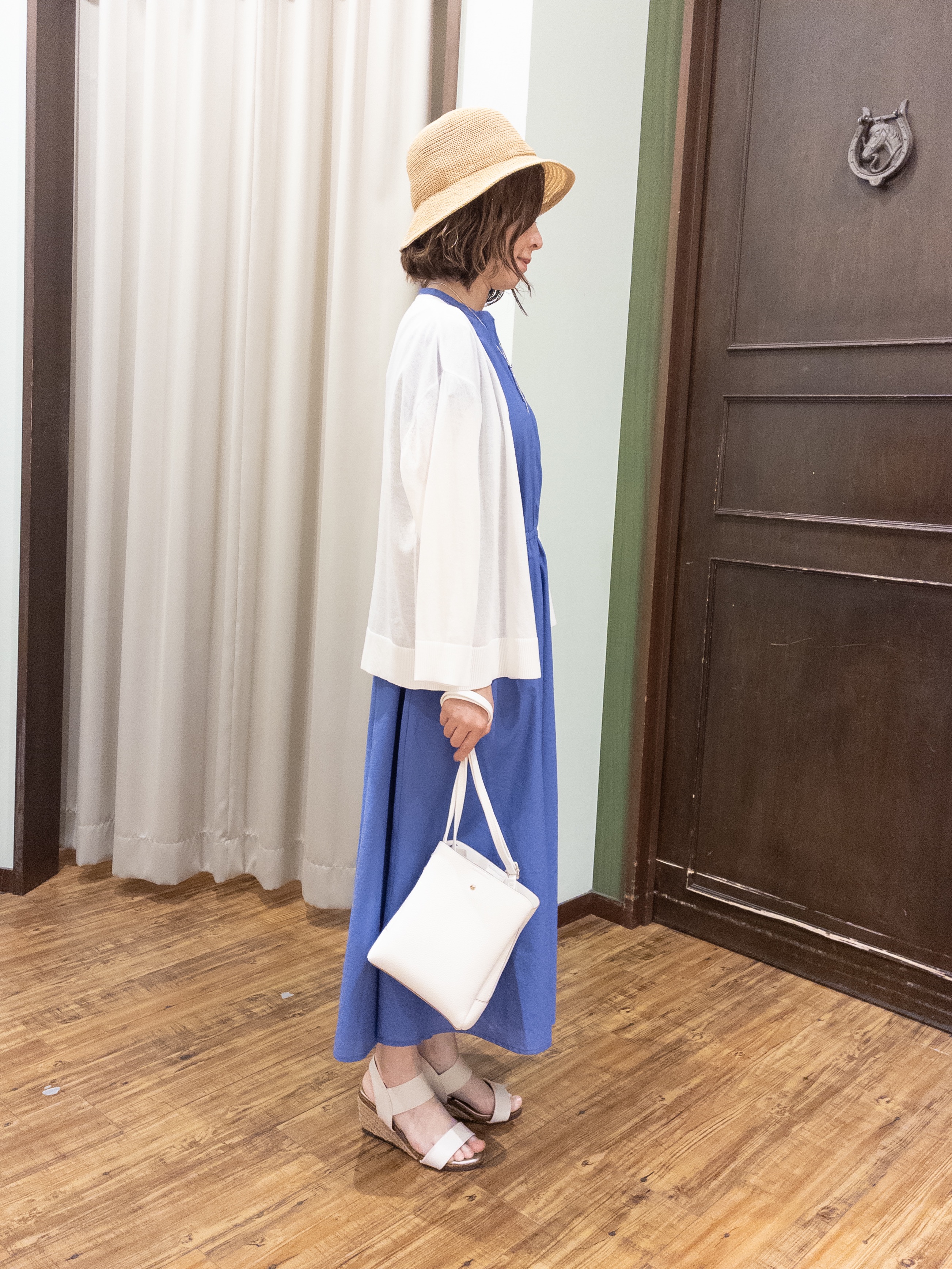 yukaさんの「SHOO･LA･RUE｜【洗濯機可/S-LL】オンにもオフにも マルチに使えるボタンレスカーディガン」を使ったコーディネート