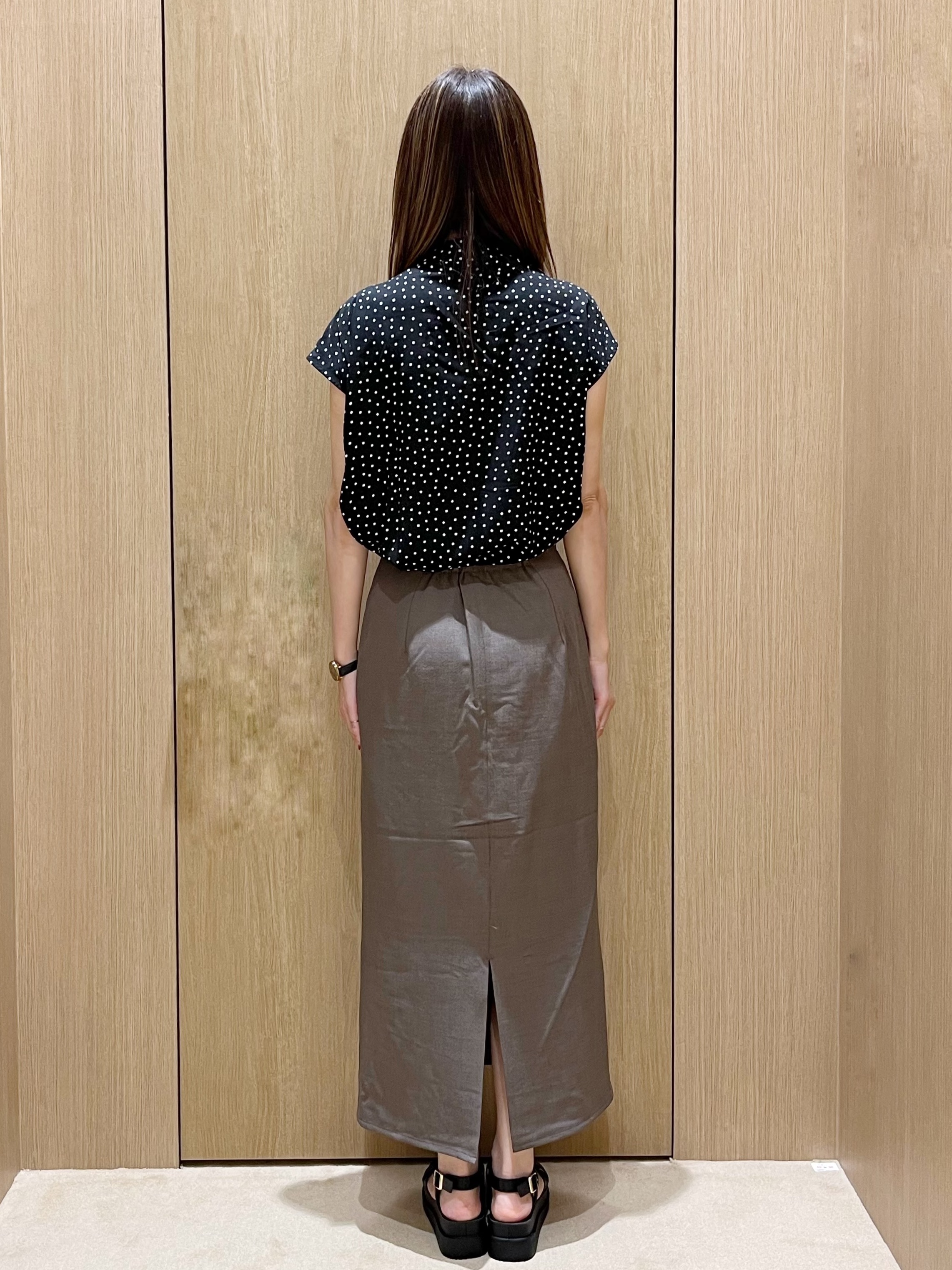 yukariさんの「OPAQUE.CLIP｜ドットボウタイブラウス【洗濯機OK】」を使ったコーディネート