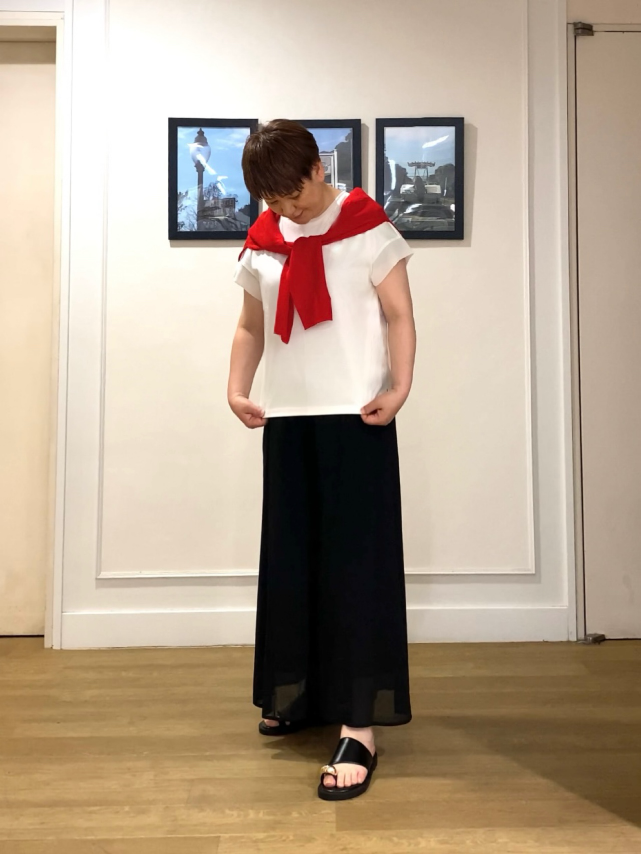 Hiroさんの「Dessin｜お守りカーディガン -ウォッシャブル-」を使ったコーディネート