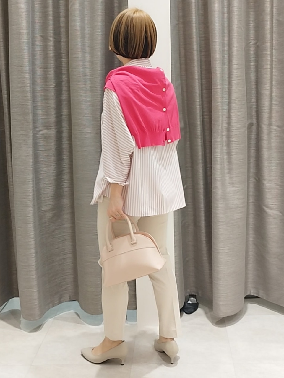 s u g iさんの「UNTITLED｜◆【9色展開/アンサンブル可】コットンクルーネックカーディガン」を使ったコーディネート