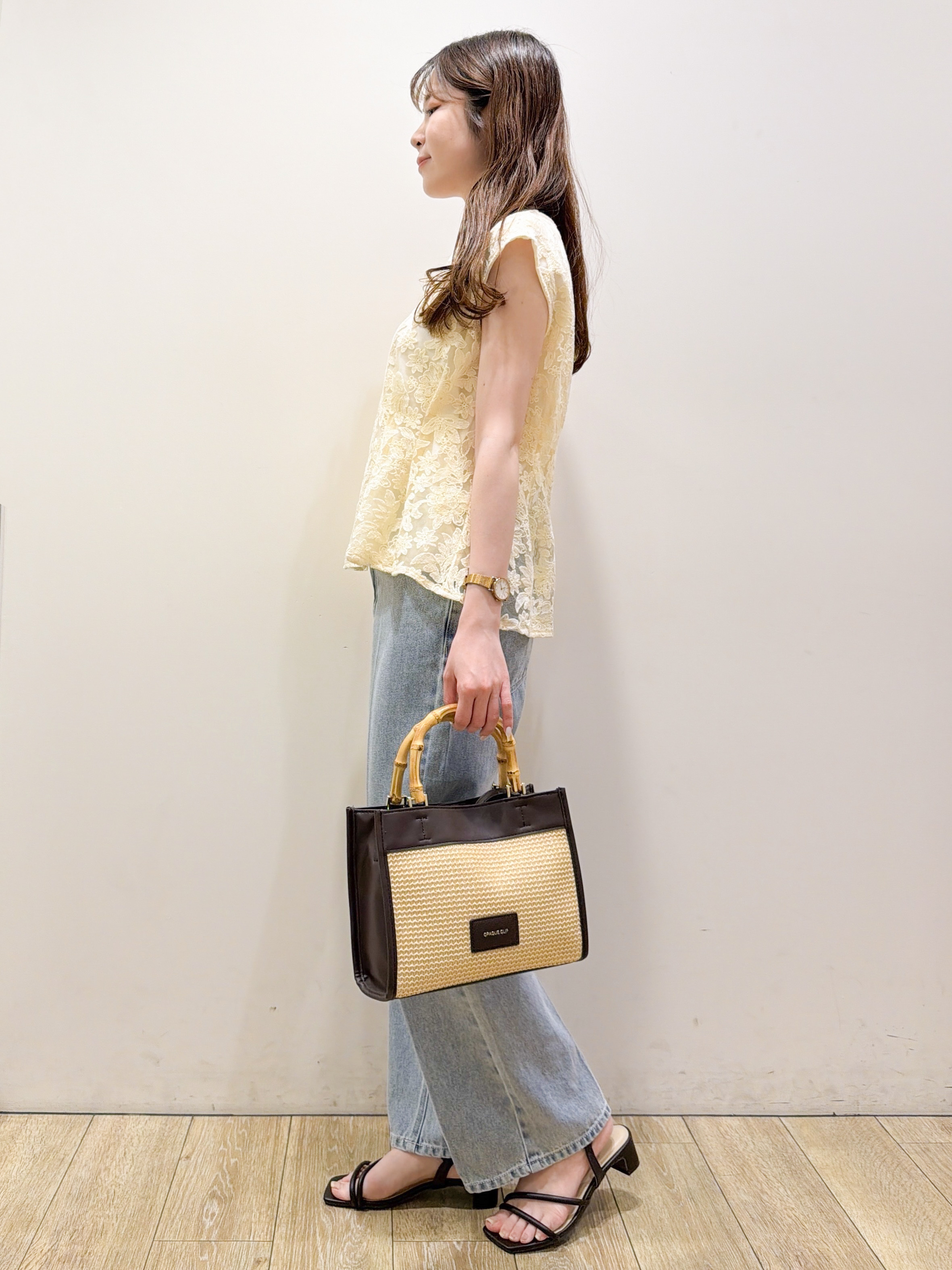 ayaさんの「index｜シアーフラワー刺繍ペプラムブラウス【イージーアイロン／洗濯機OK】」を使ったコーディネート