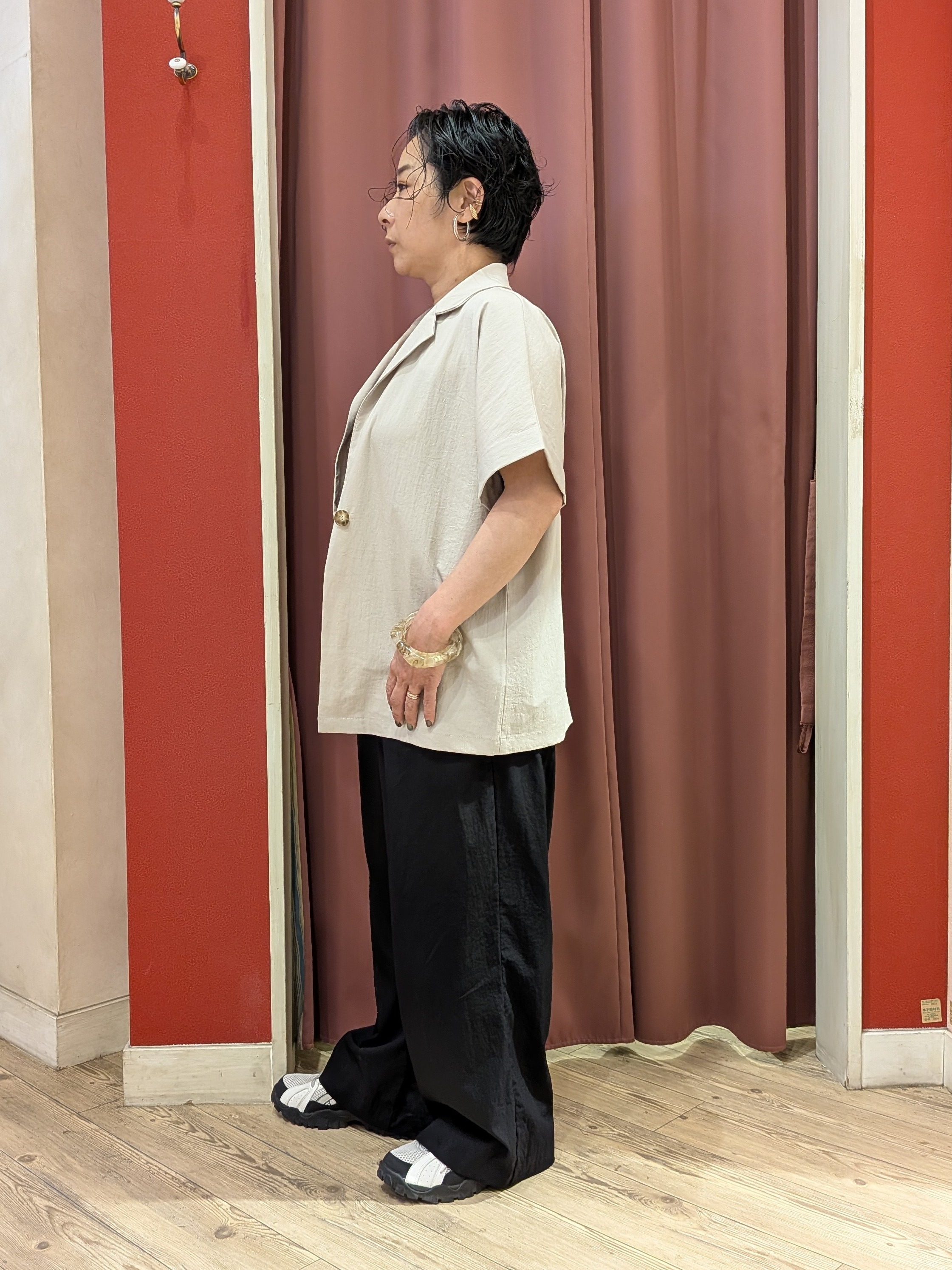 cameさんの「SHOO･LA･RUE｜【高レビュー/洗濯機可/セットアップ可】軽凛(かろりん) 半袖ジャケット」を使ったコーディネート
