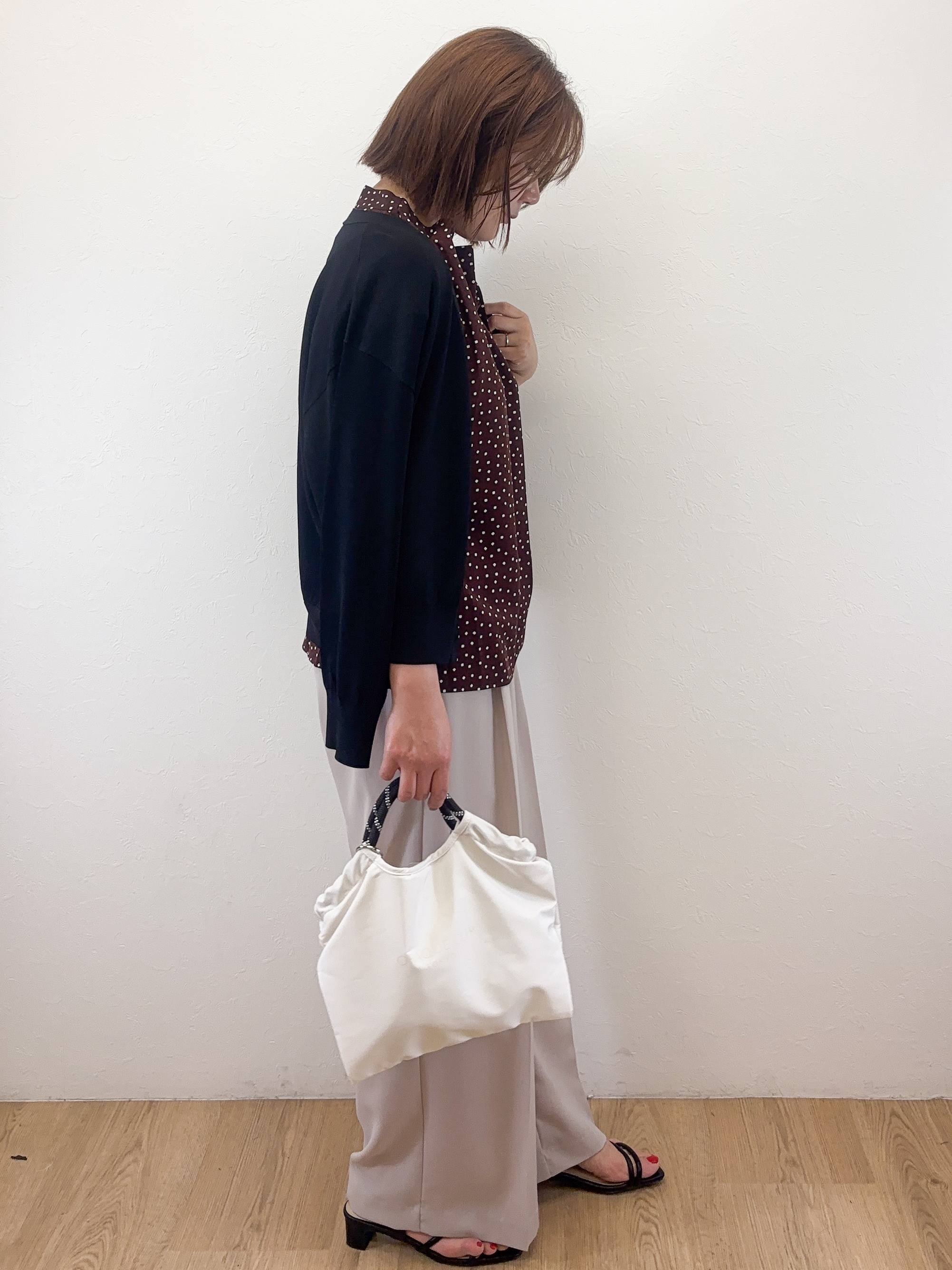 Takeさんの「OPAQUE.CLIP｜【UV／接触冷感】Vネックリラクシーニットカーディガン《洗濯機OK／抗ピル》」を使ったコーディネート