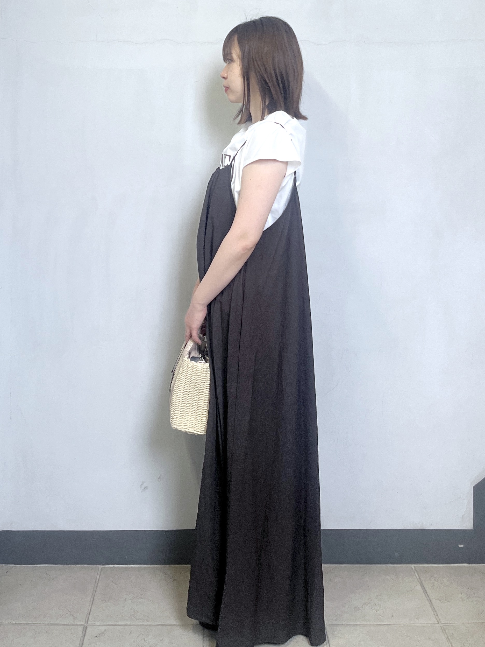 mikiさんの「OPAQUE.CLIP｜ロゴフレンチスリーブカットソー【洗濯機OK】」を使ったコーディネート