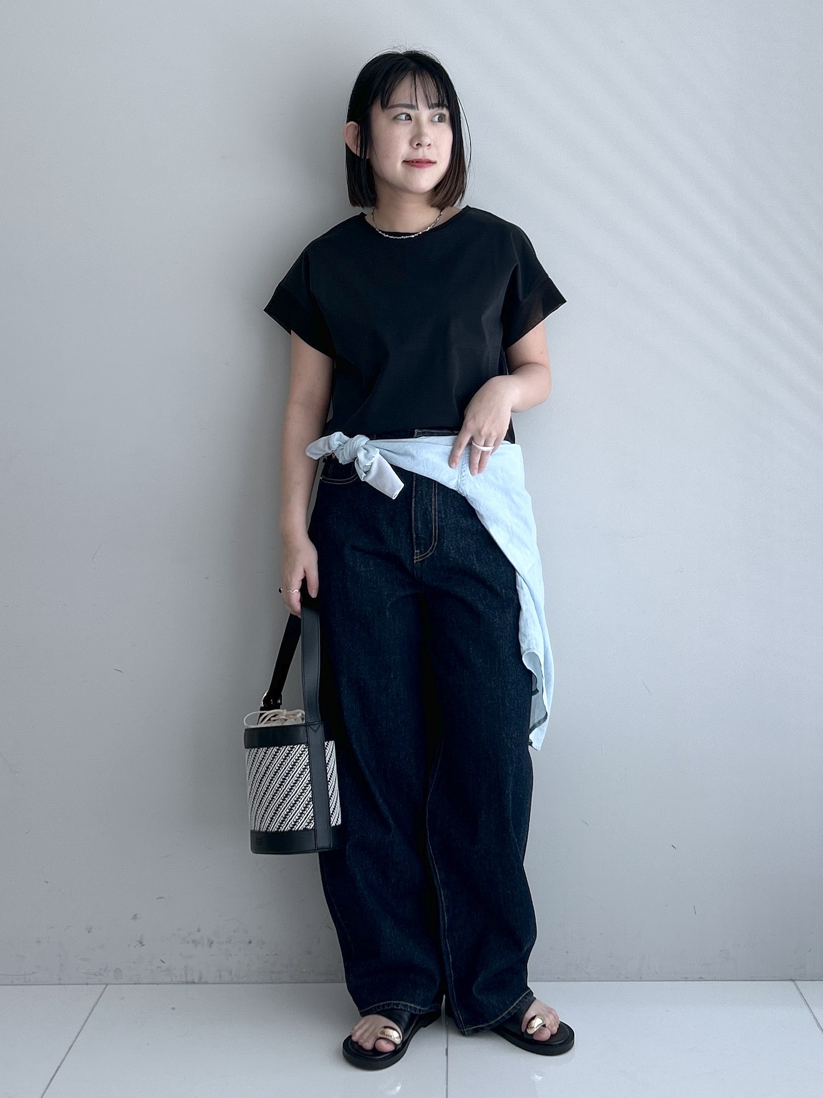 Hirokaさんの「Dessin｜【UVカット/接触冷感】美光沢カットソー」を使ったコーディネート