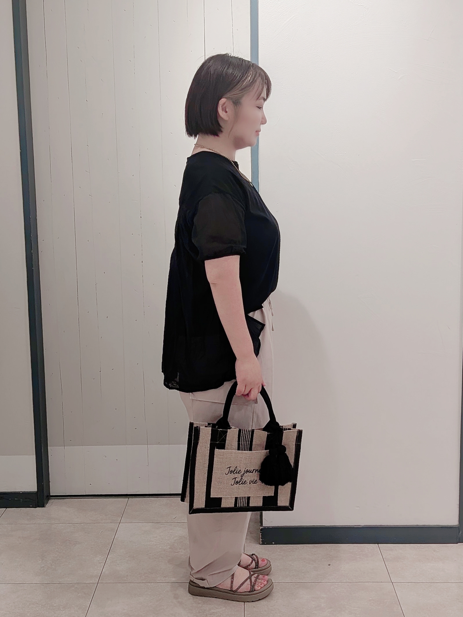 yukikaさんの「grove｜【UVカット】体型カバー叶う、バックプリーツTシャツ」を使ったコーディネート