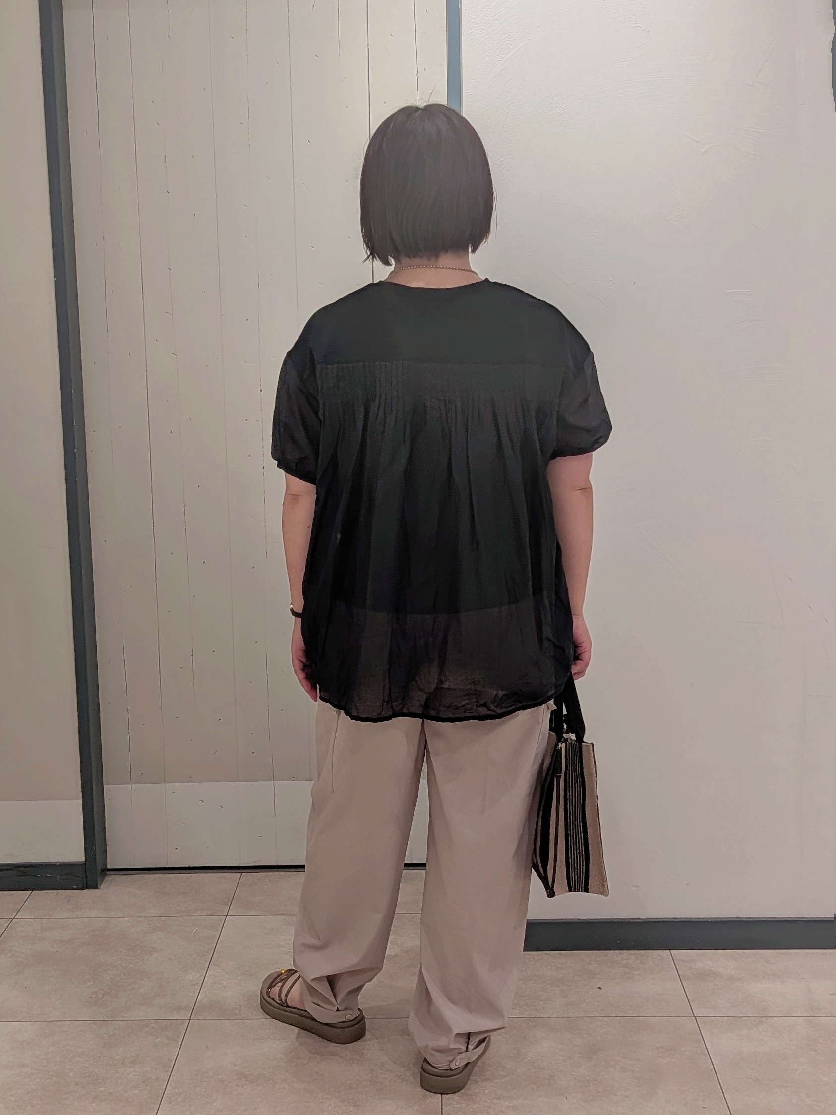 yukikaさんの「grove｜【UVカット】体型カバー叶う、バックプリーツTシャツ」を使ったコーディネート