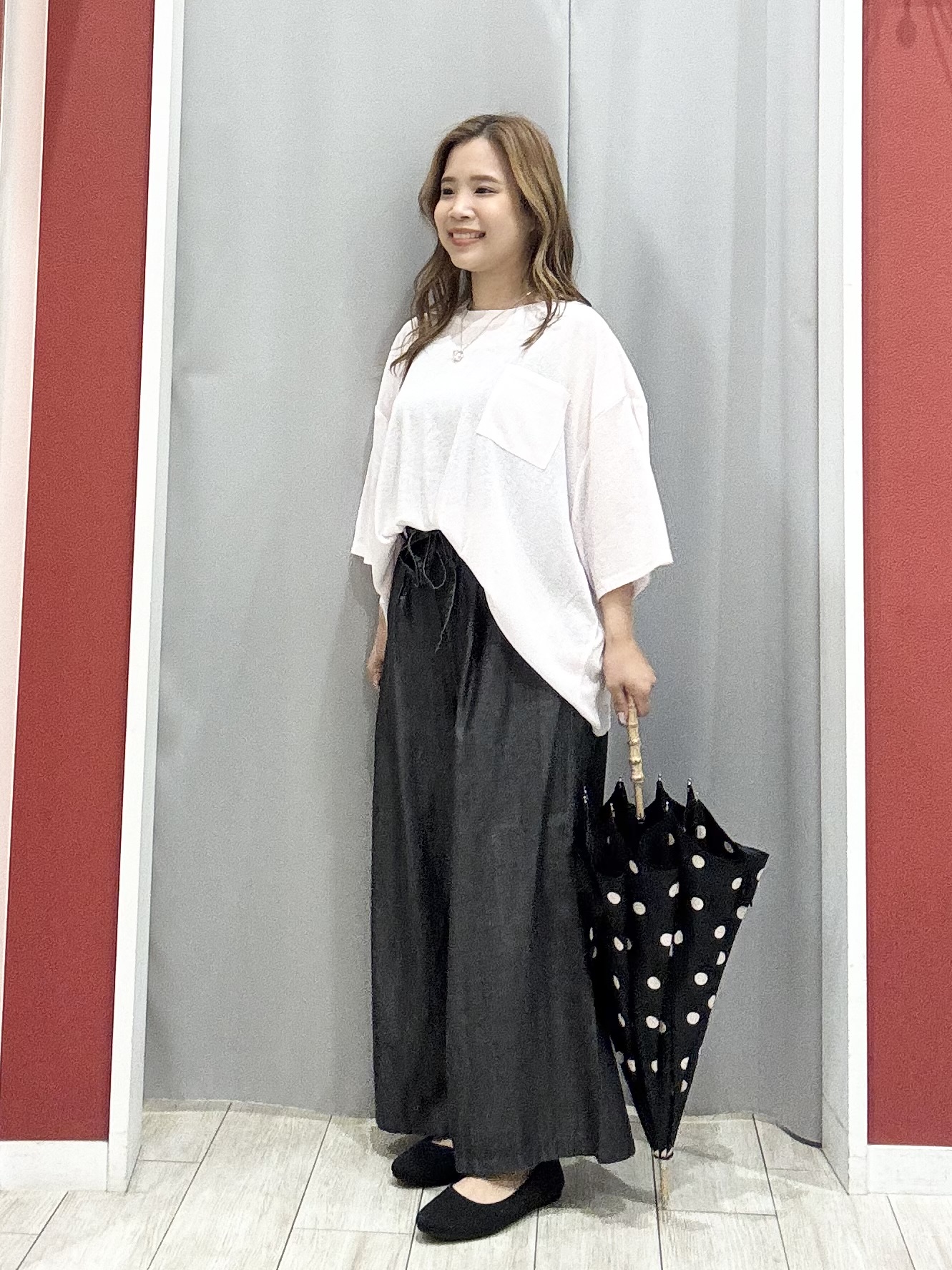 shioさんの「SHOO･LA･RUE｜【S-LL/洗濯機可/体型カバー】ゆるっとこなれる 大人のシアースラブTシャツ」を使ったコーディネート