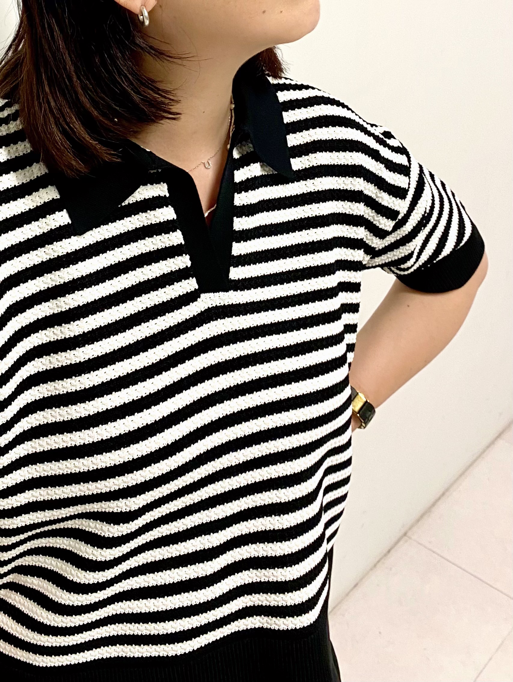 Sawaguchiさんの「DRESSTERIOR｜◆ウォッシャブルスキッパークロップドニット」を使ったコーディネート