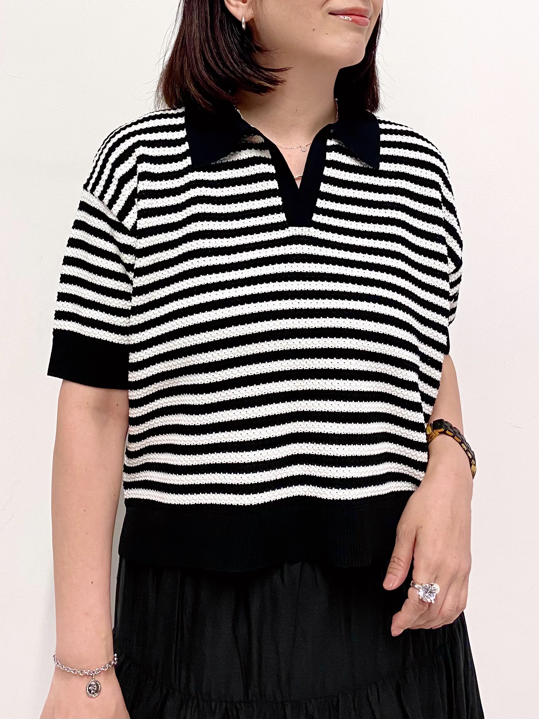 Sawaguchiさんの「DRESSTERIOR｜◆ウォッシャブルスキッパークロップドニット」を使ったコーディネート