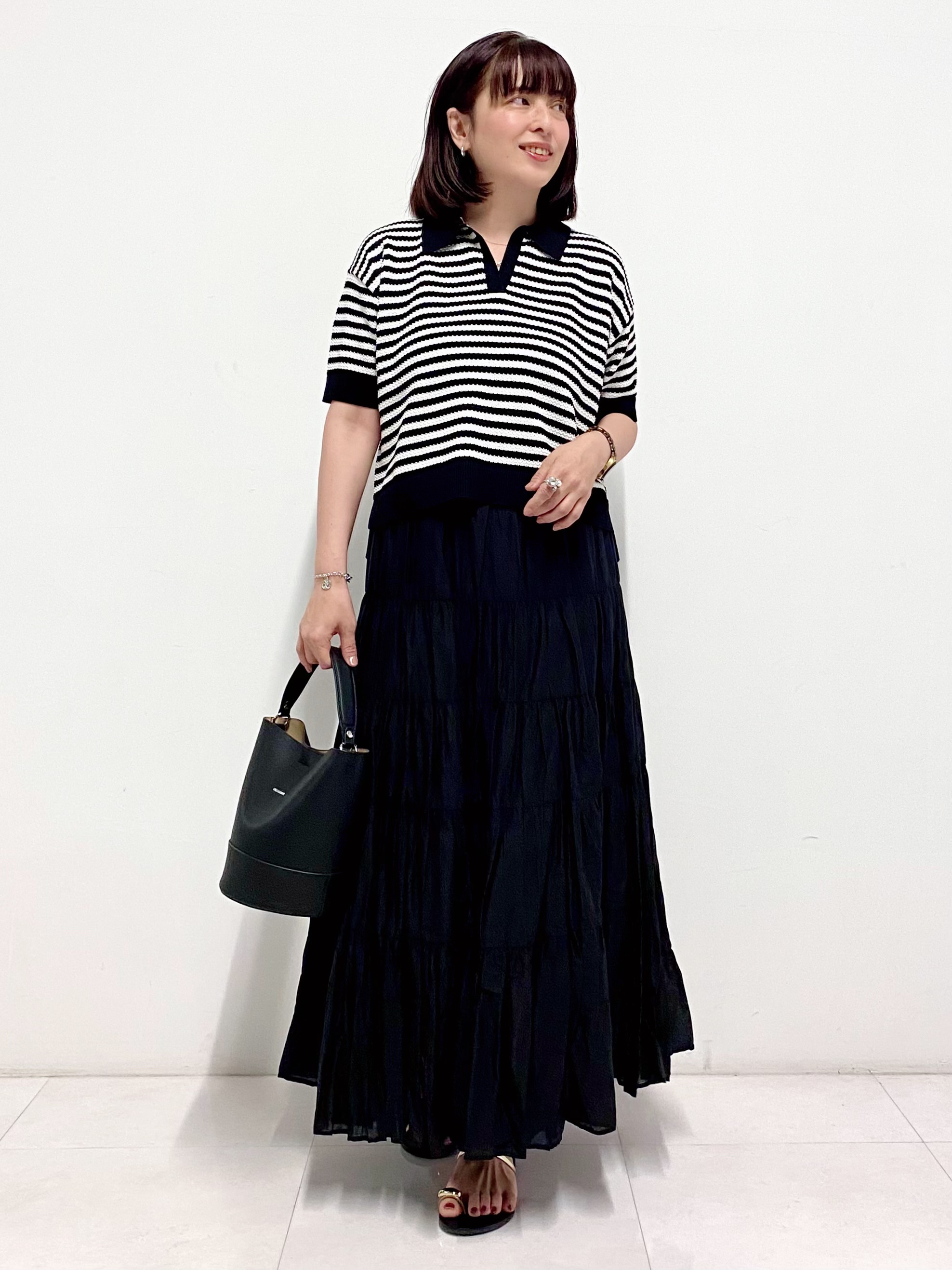 Sawaguchiさんの「DRESSTERIOR｜◆ウォッシャブルスキッパークロップドニット」を使ったコーディネート