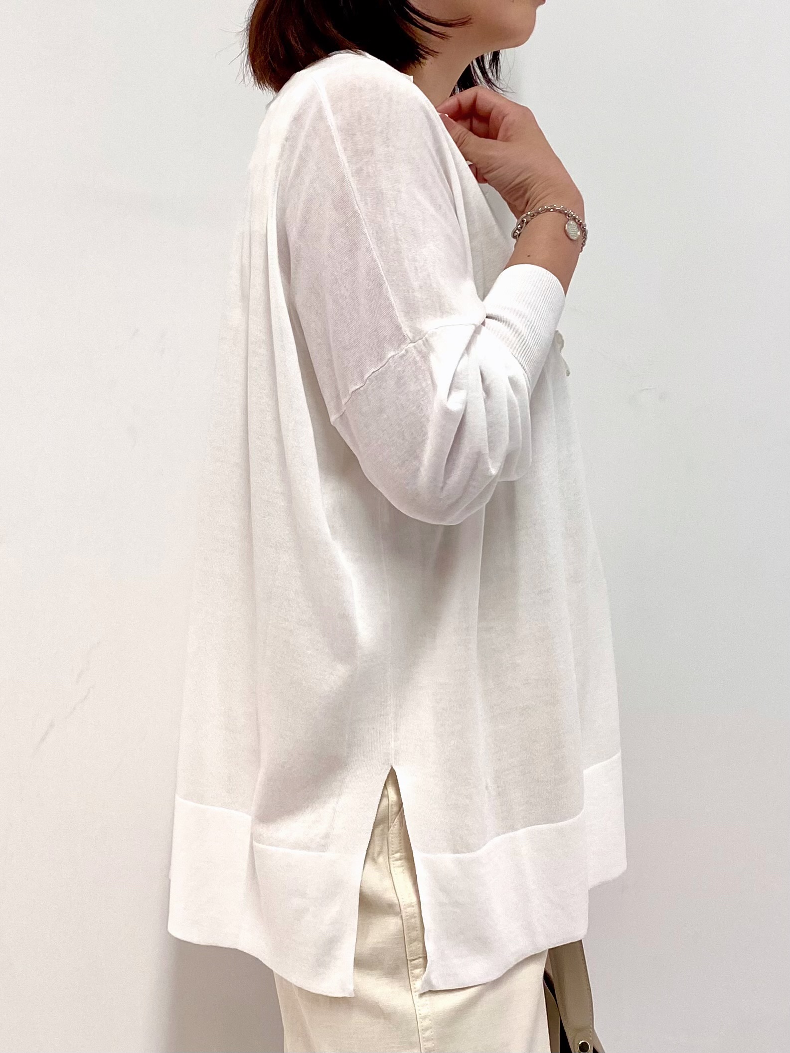 Sawaguchiさんの「DRESSTERIOR｜◆【接触冷感/UVカット】ウォッシャブル スピンコットン カーディガン」を使ったコーディネート