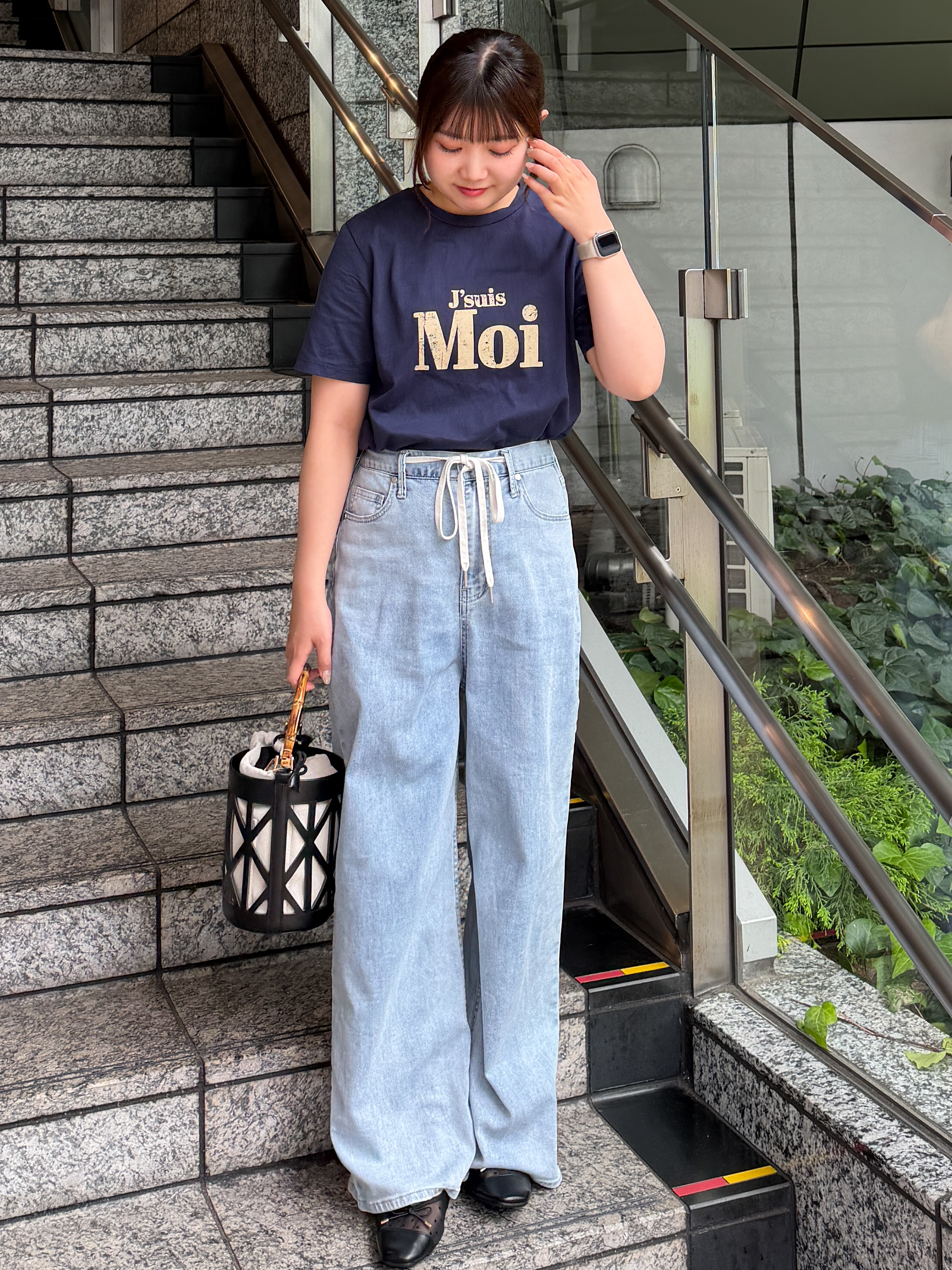 HANNAさんの「OPAQUE.CLIP｜アソートロゴTシャツ【洗濯機OK】」を使ったコーディネート