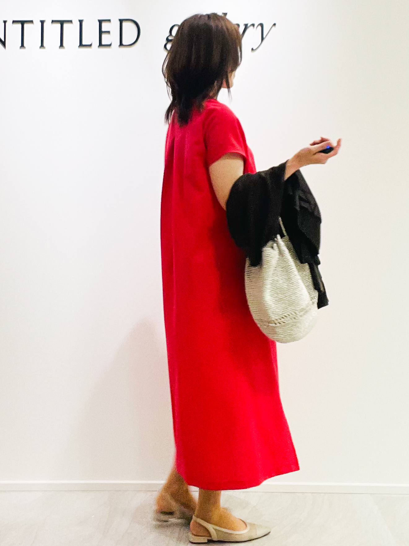 めいさんの「UNTITLED｜【UV/接触冷感/遮熱/通気性】スラブバンドカラーワンピース」を使ったコーディネート