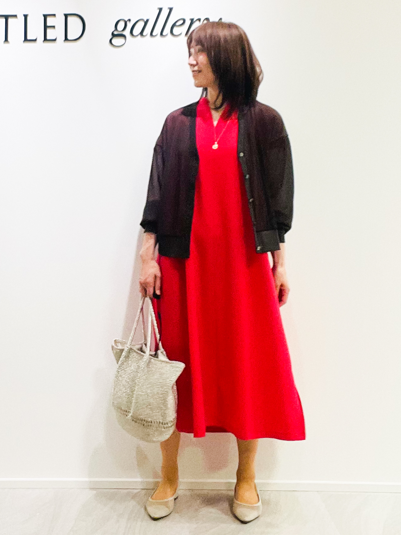 めいさんの「UNTITLED｜【UV/接触冷感/遮熱/通気性】スラブバンドカラーワンピース」を使ったコーディネート