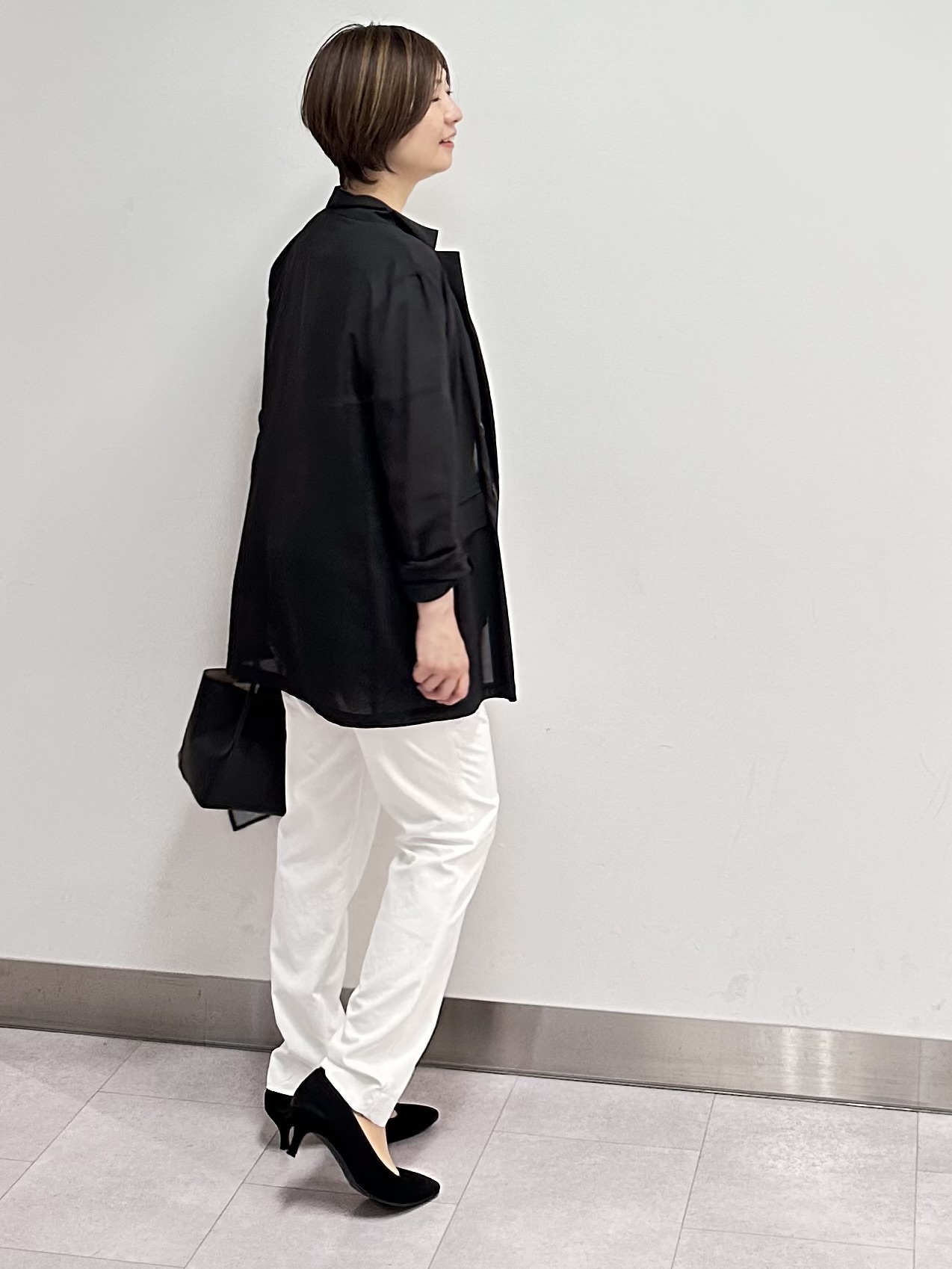みなこさんの「UNTITLED｜【11色展開/体型カバー】前後2WAYフレンチスリーブニット」を使ったコーディネート