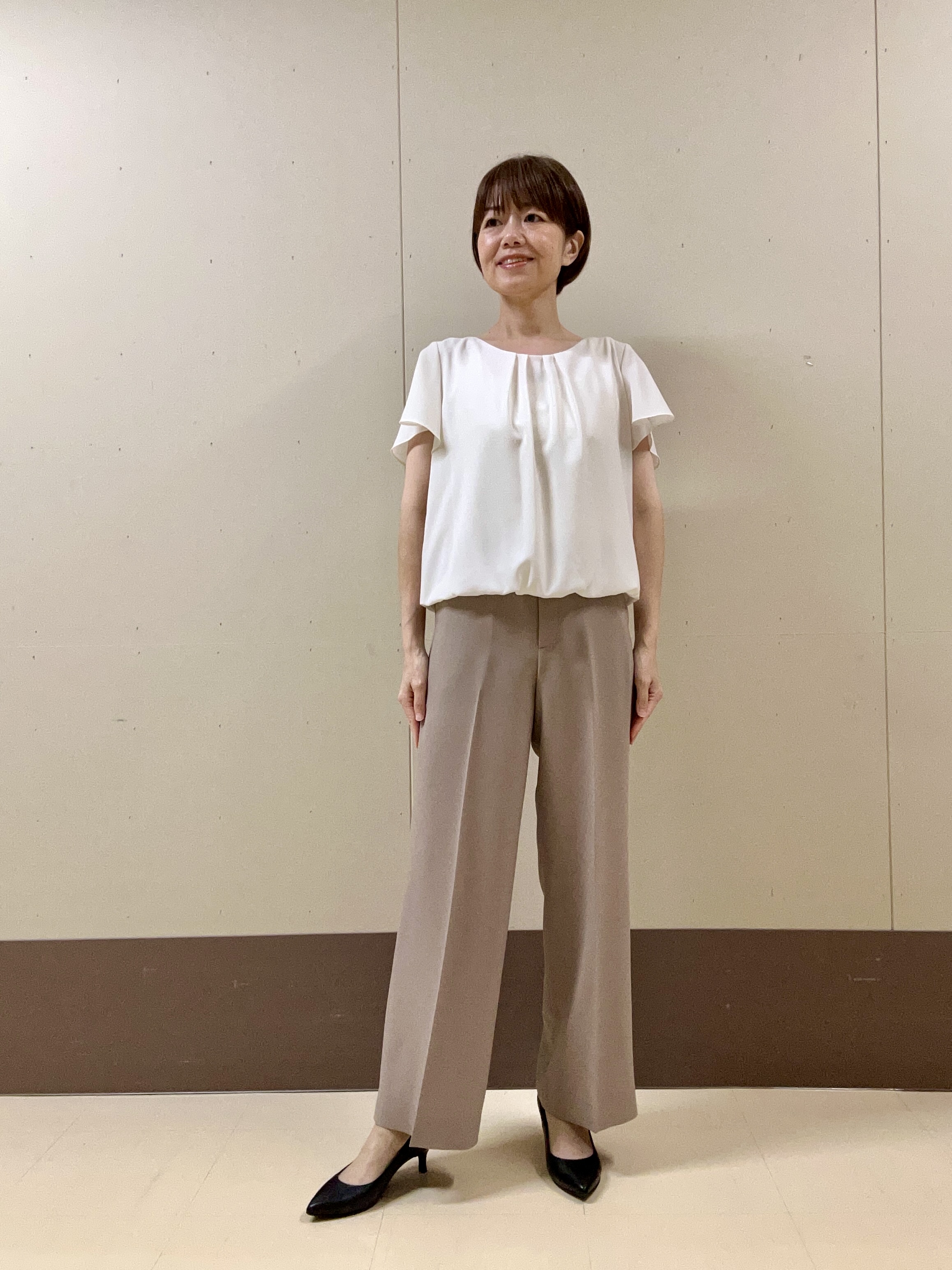 hosoiさんの「UNTITLED｜【新色追加/セットアップ可】エアリー ダブルブレストジャケット」を使ったコーディネート