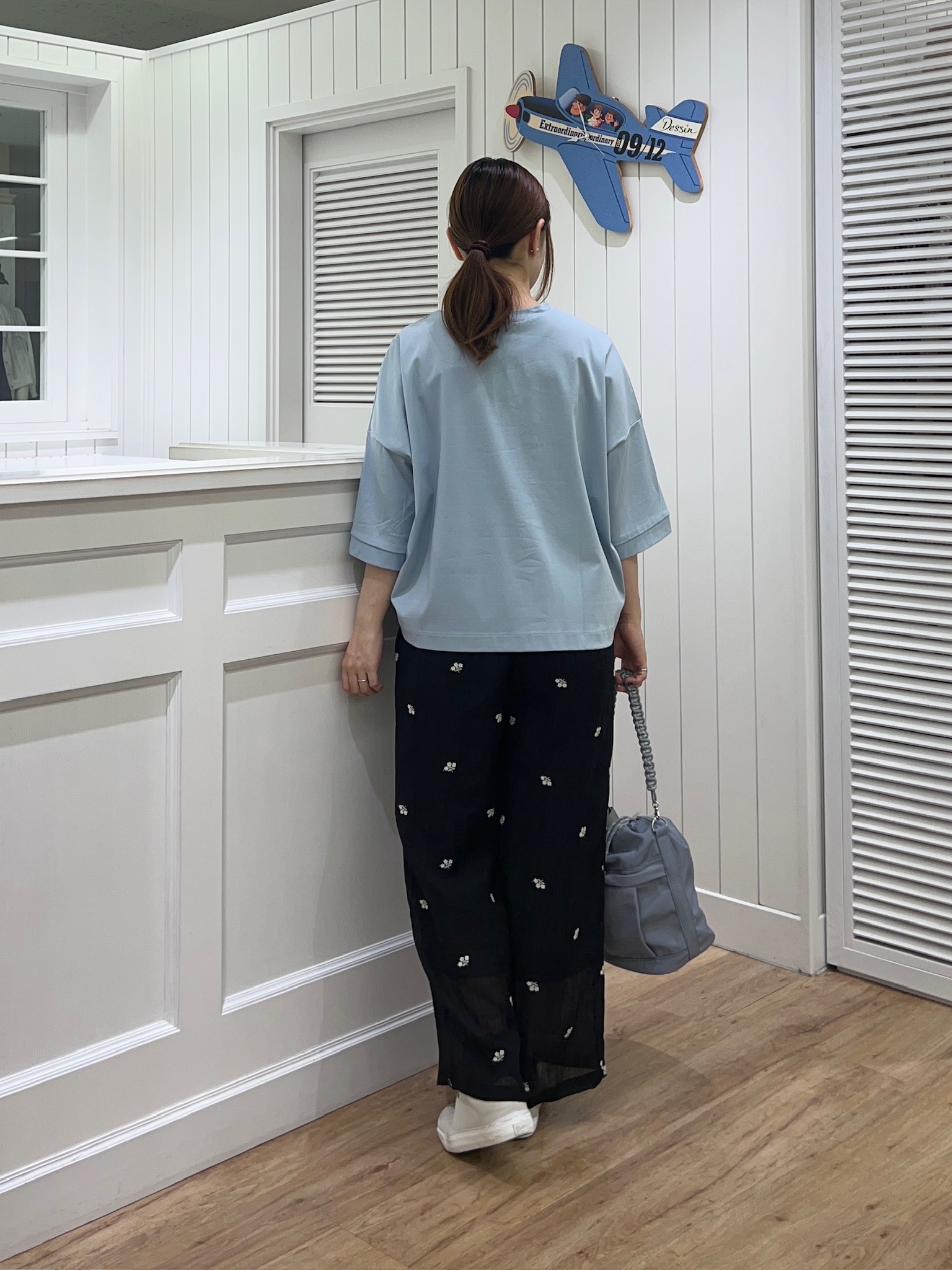 Ayakaさんの「Dessin｜【体型カバー】美光沢カットソーボクシーシルエット」を使ったコーディネート