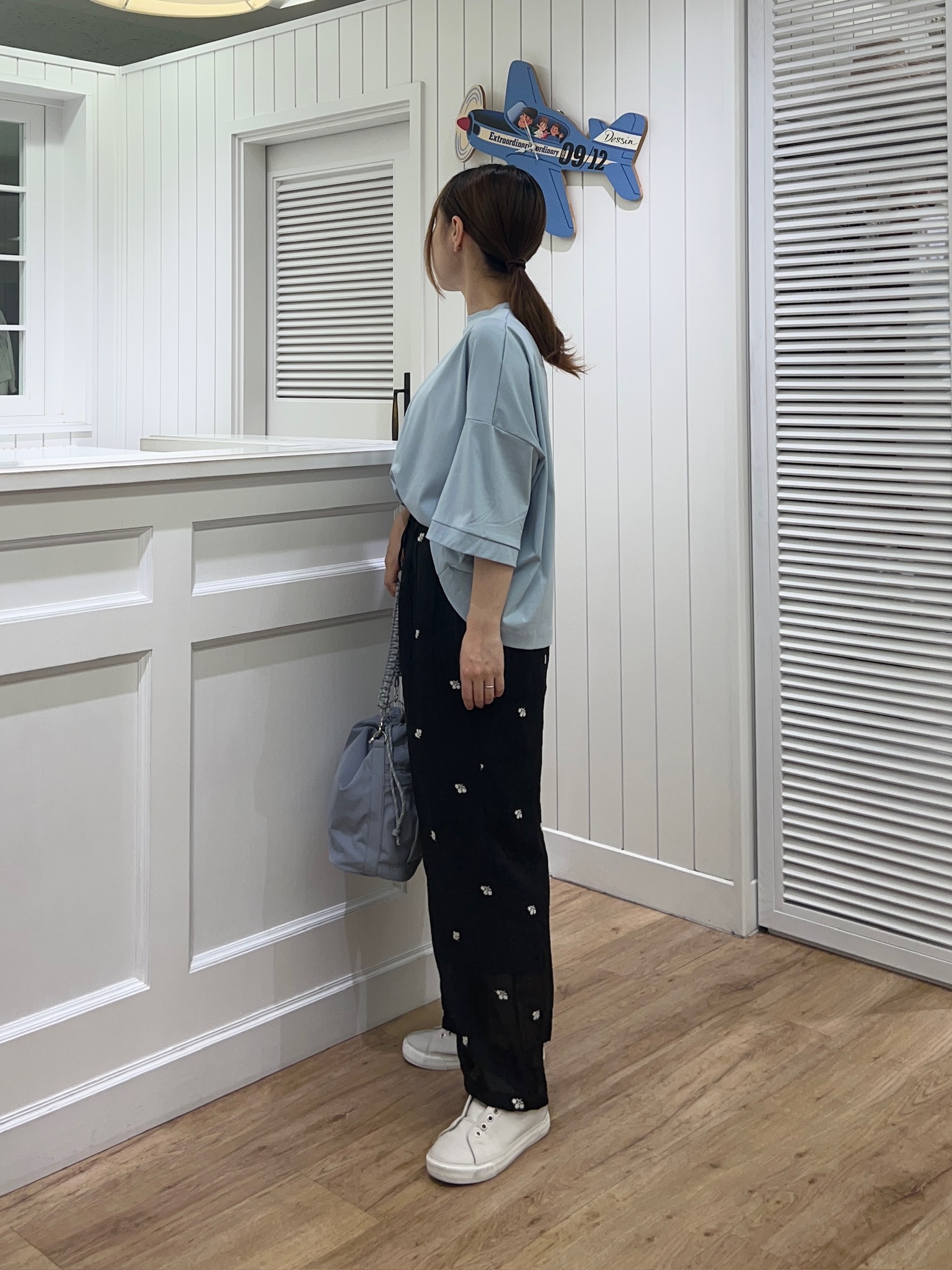 Ayakaさんの「Dessin｜【体型カバー】美光沢カットソーボクシーシルエット」を使ったコーディネート