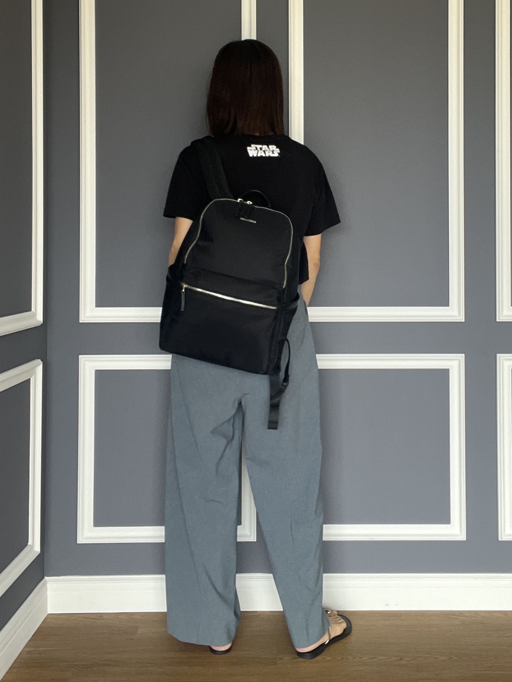 misaさんの「DRESSTERIOR｜【再入荷/荷重軽減】サスペンションマルチポケットリュック」を使ったコーディネート