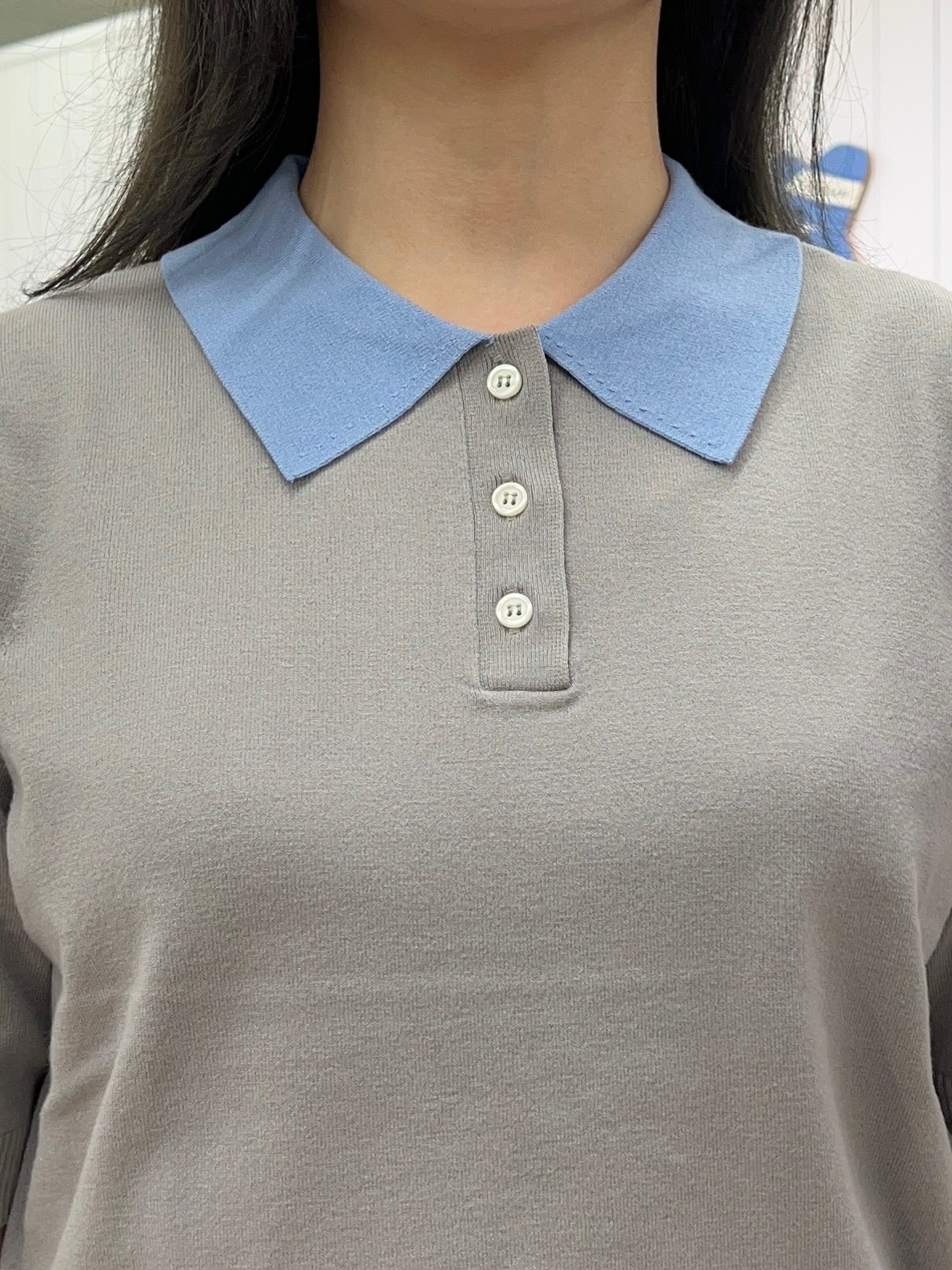 Ayakaさんの「Dessin｜ポロ襟 ハーフスリーブニット」を使ったコーディネート
