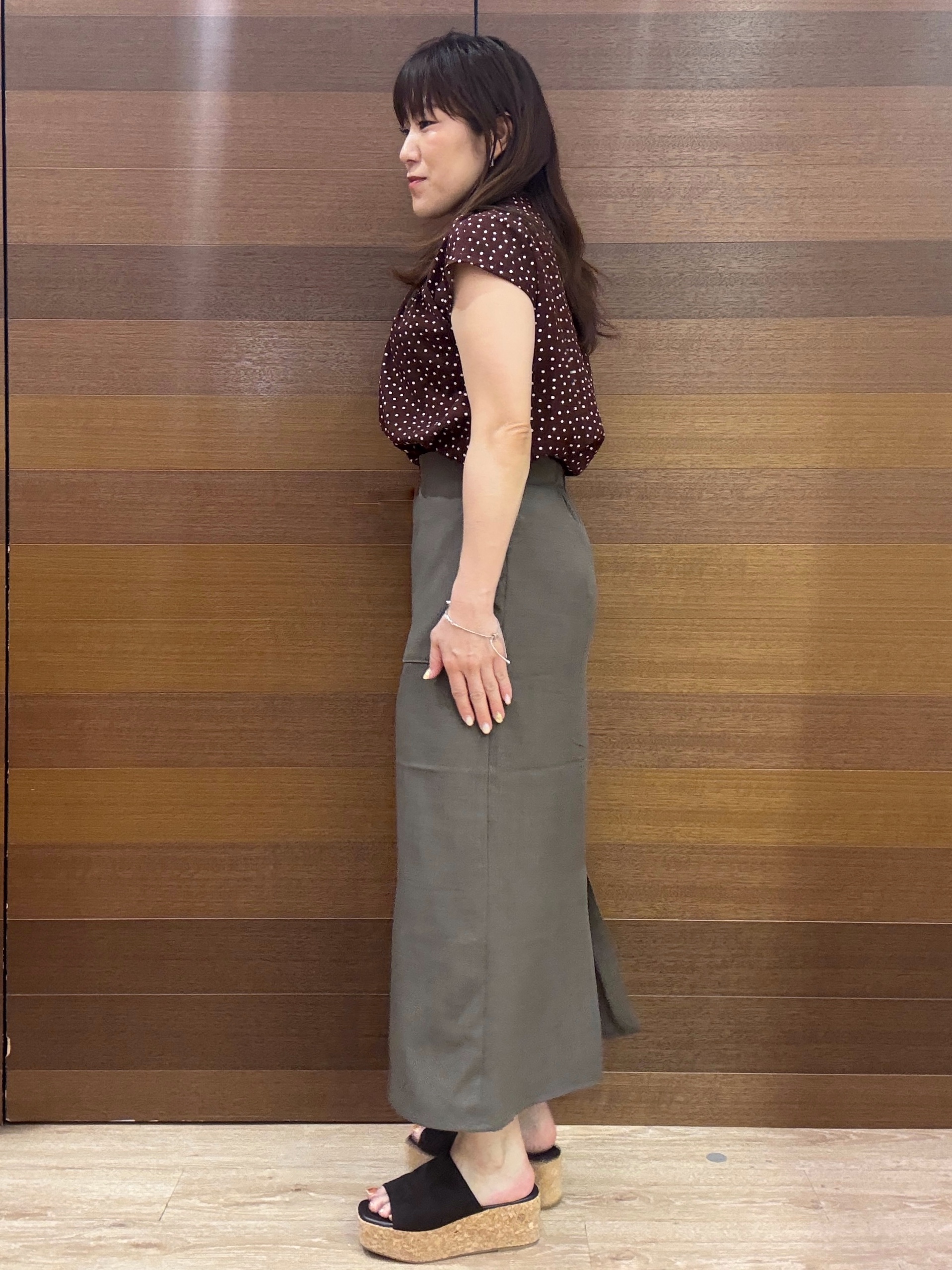 maichiさんの「OPAQUE.CLIP｜ドットボウタイブラウス【洗濯機OK】」を使ったコーディネート