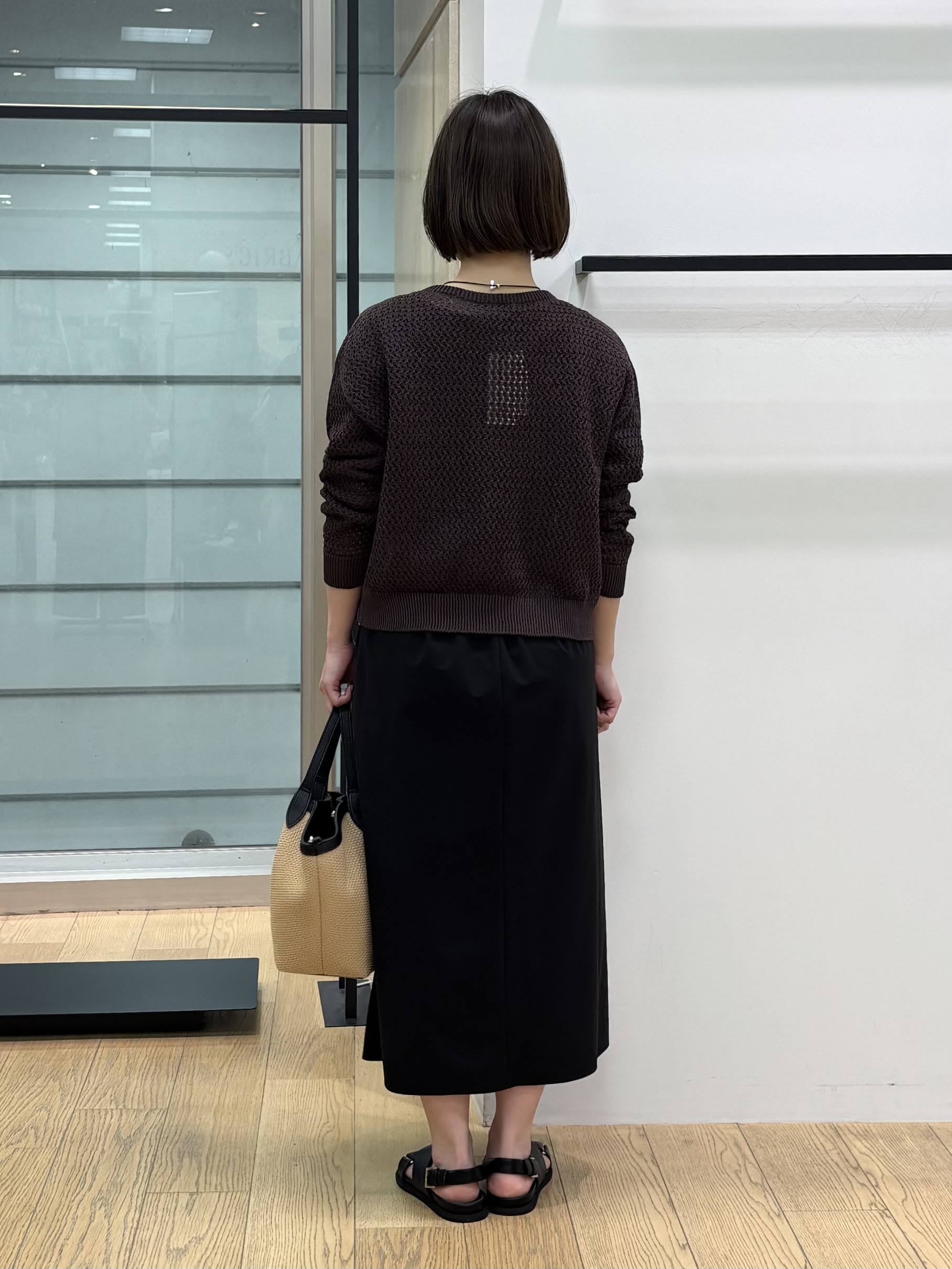 asamiさんの「INDIVI｜【撥水／UVケア／SETUP可能】軽量ベルト付きAラインワンピース」を使ったコーディネート