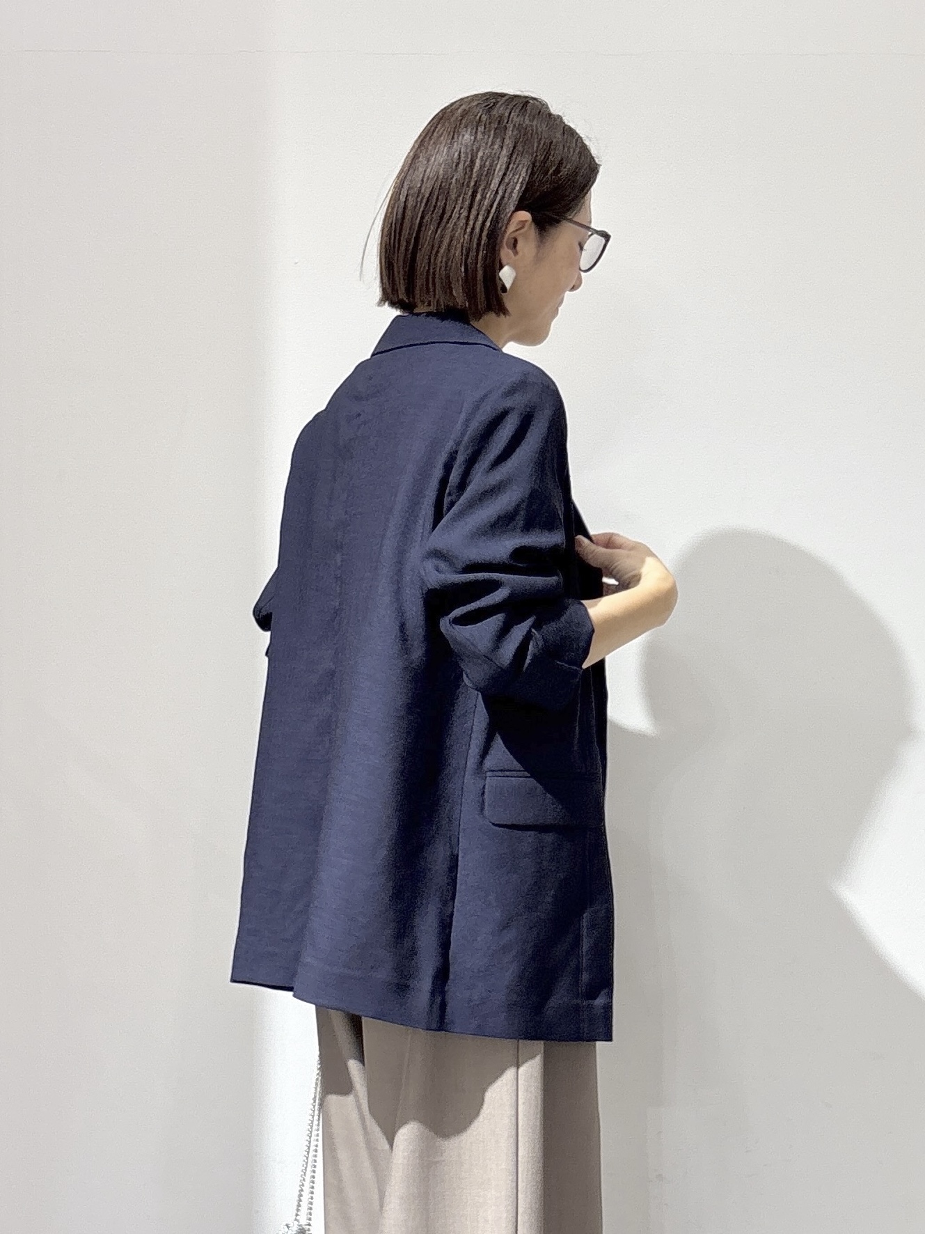 NAKAさんの「OPAQUE.CLIP｜【UV／接触冷感】ダブルブレストジャケット《防シワ加工／洗える》」を使ったコーディネート