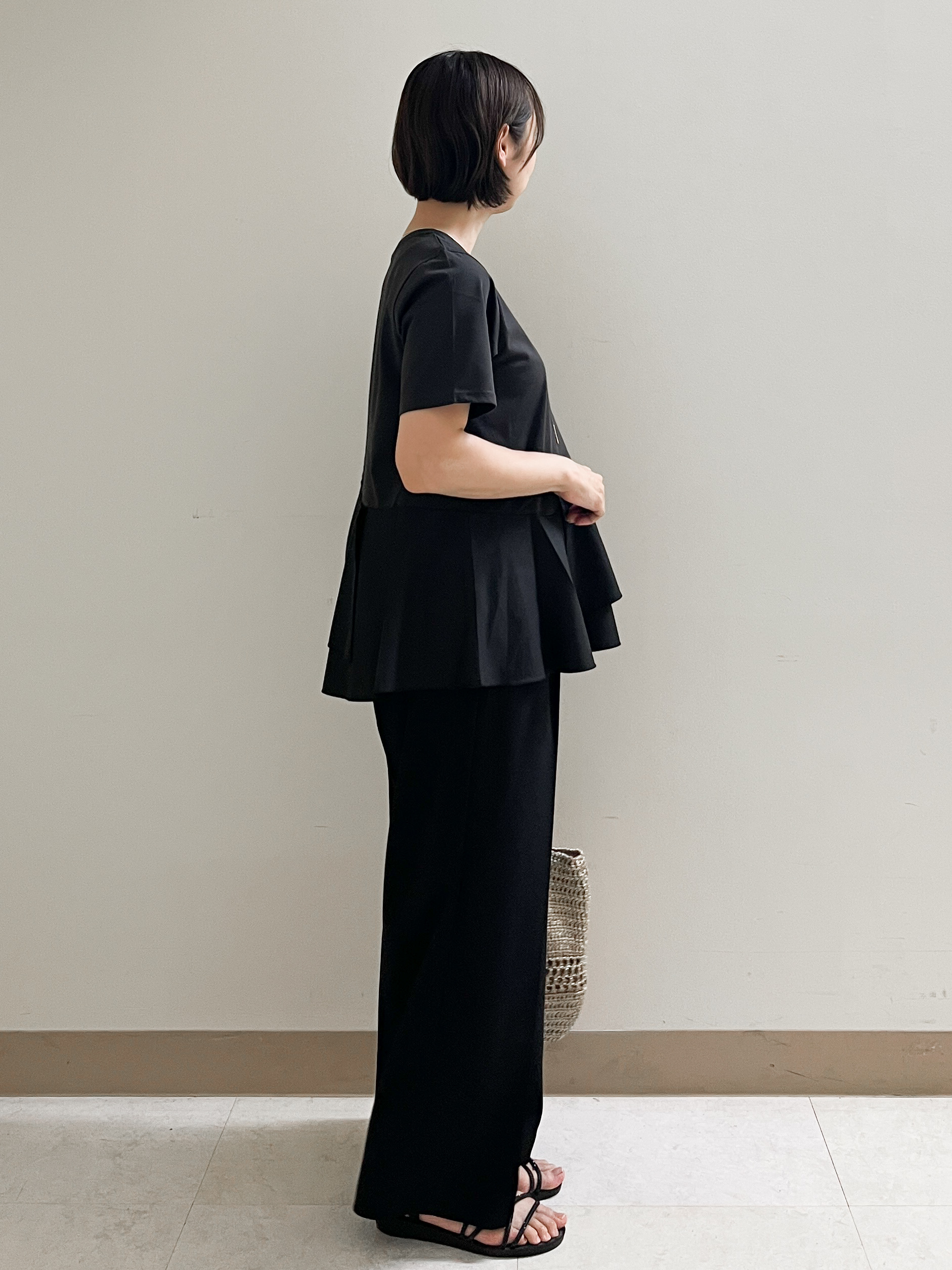 あかねさんの「OPAQUE.CLIP｜ペプラムドッキングカットソー【洗濯機OK】」を使ったコーディネート