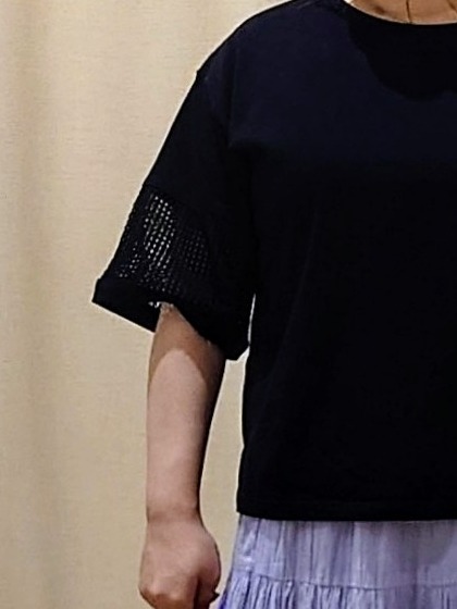 Haraさんの「Dessin｜【接触冷感】メッシュレーススリーブプルオーバー」を使ったコーディネート