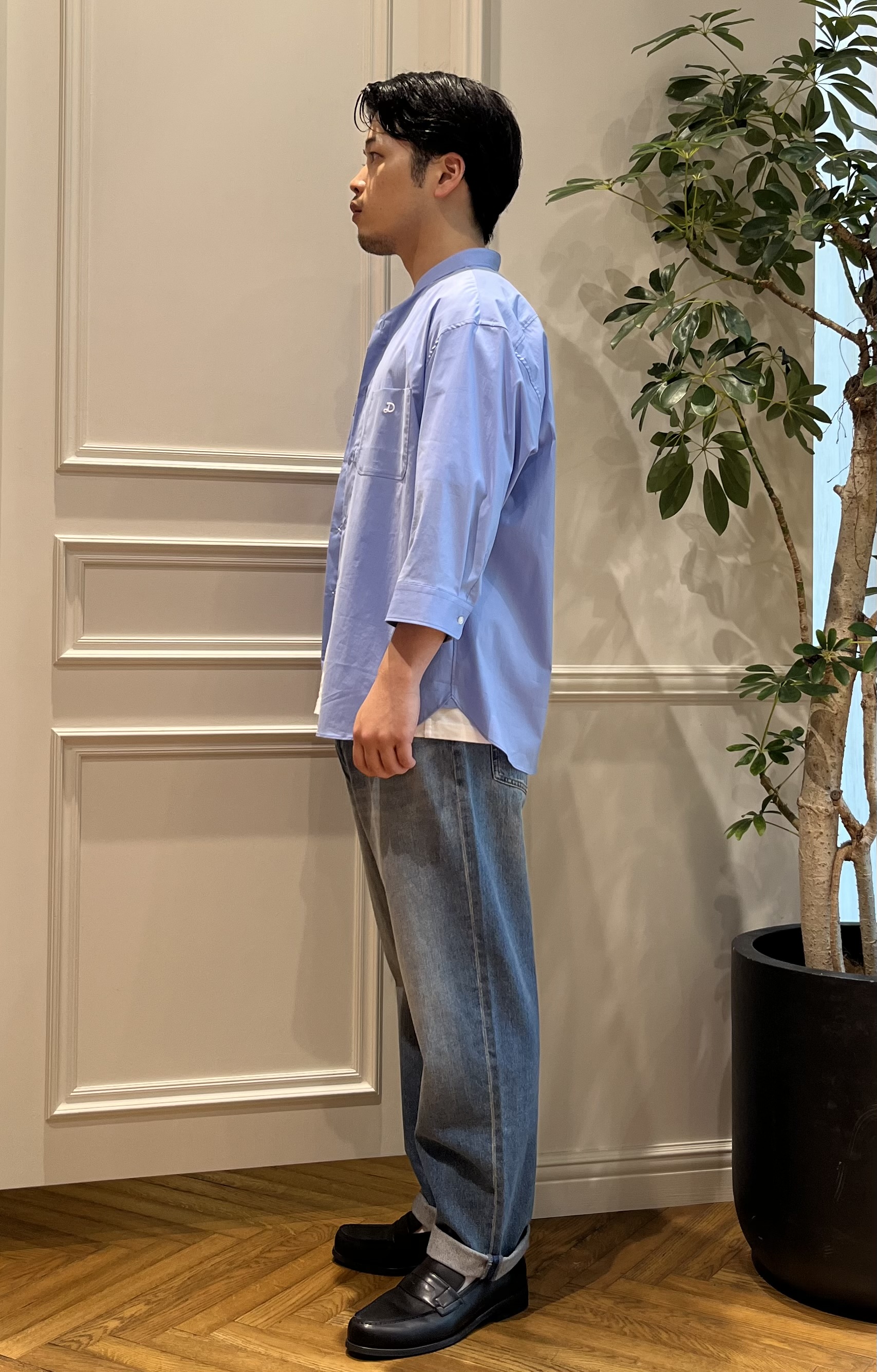 Tokuさんの「DRESSTERIOR｜バイオリネン スリークオーターシャツ」を使ったコーディネート