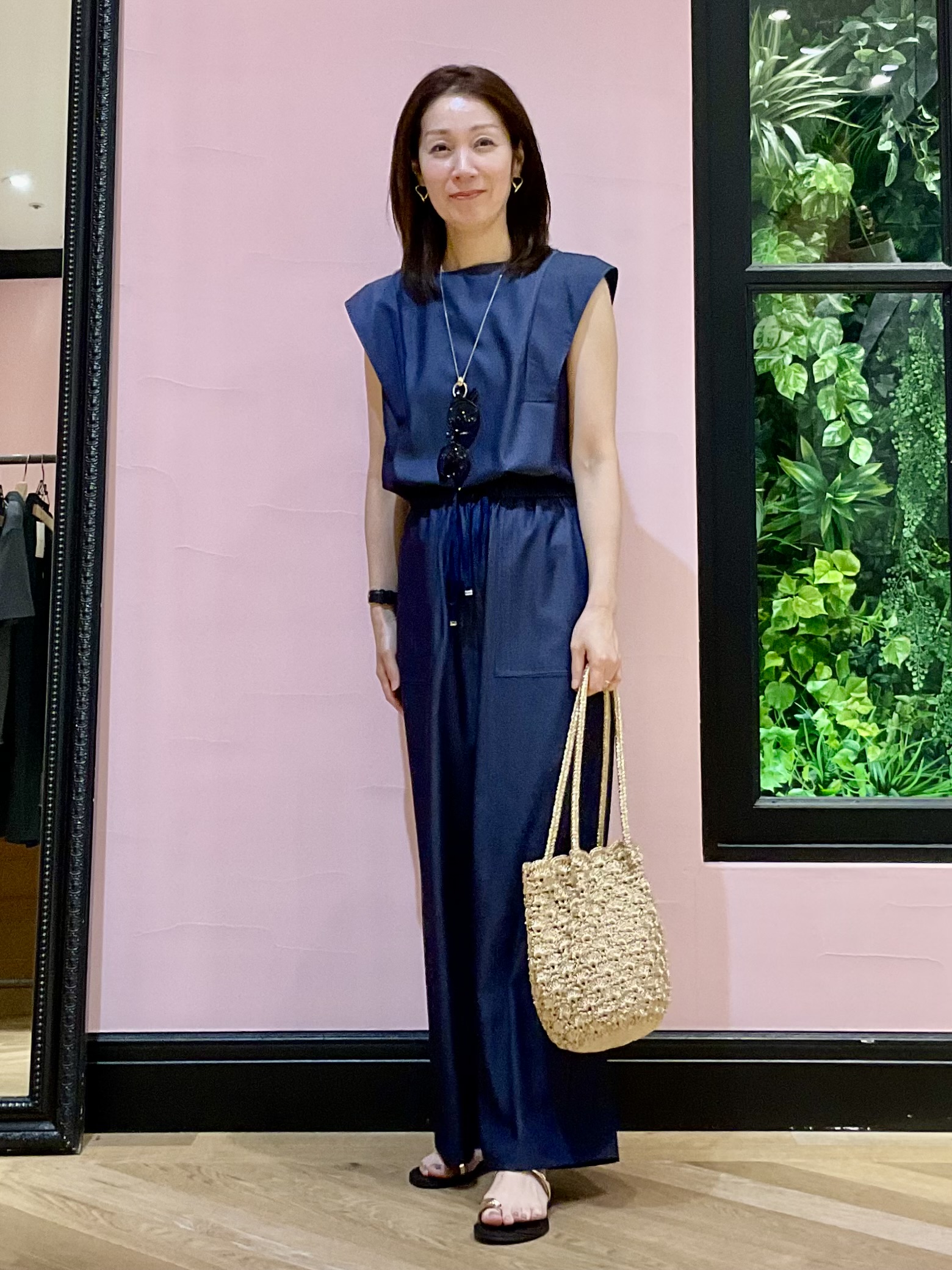 Hiwatashiさんの「DRESSTERIOR｜2WAYグラスコードネックレス」を使ったコーディネート