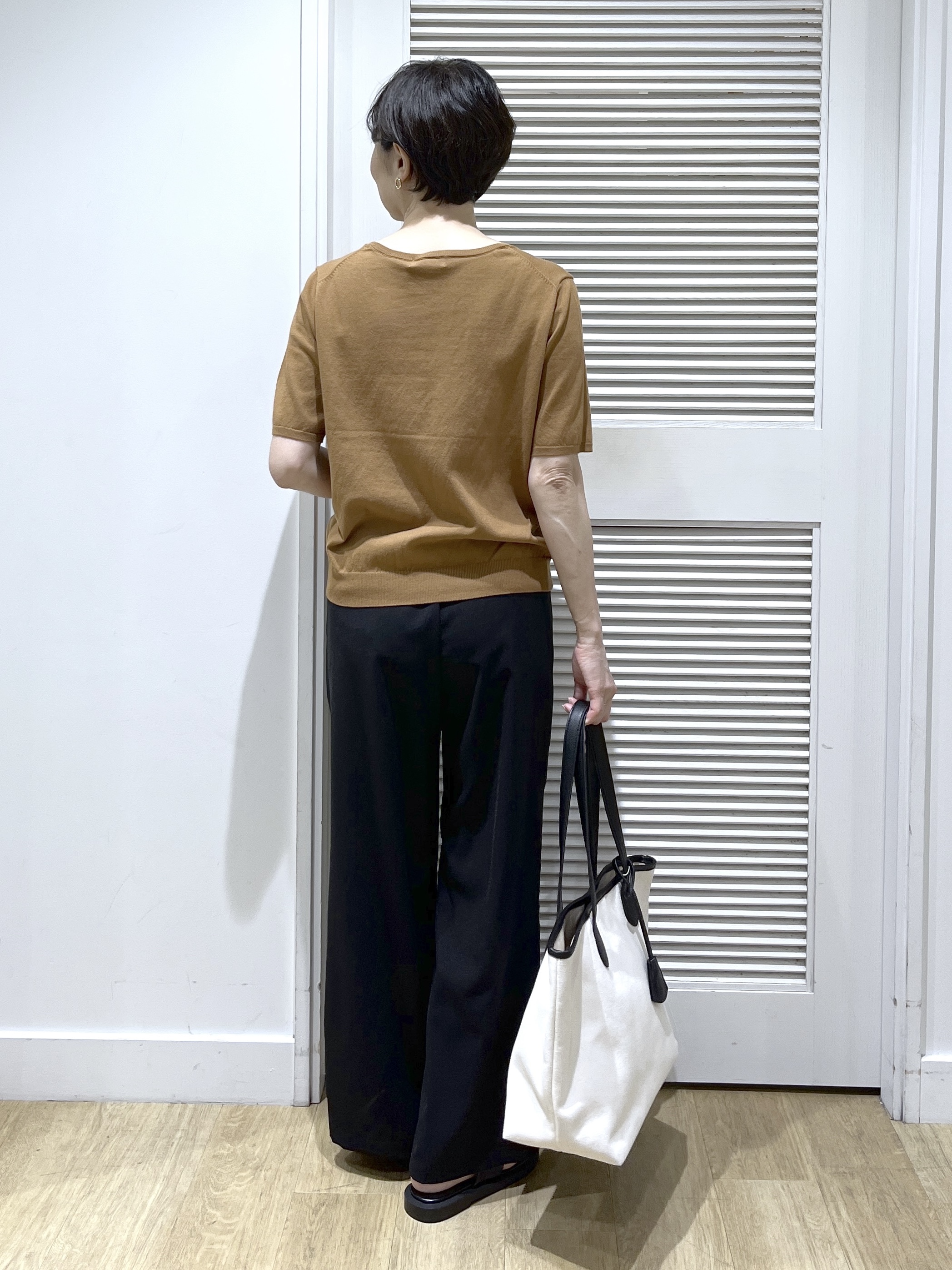 Miyazakiさんの「Dessin｜【セットアップ可/接触冷感/UVカット】イージーワイドパンツ」を使ったコーディネート