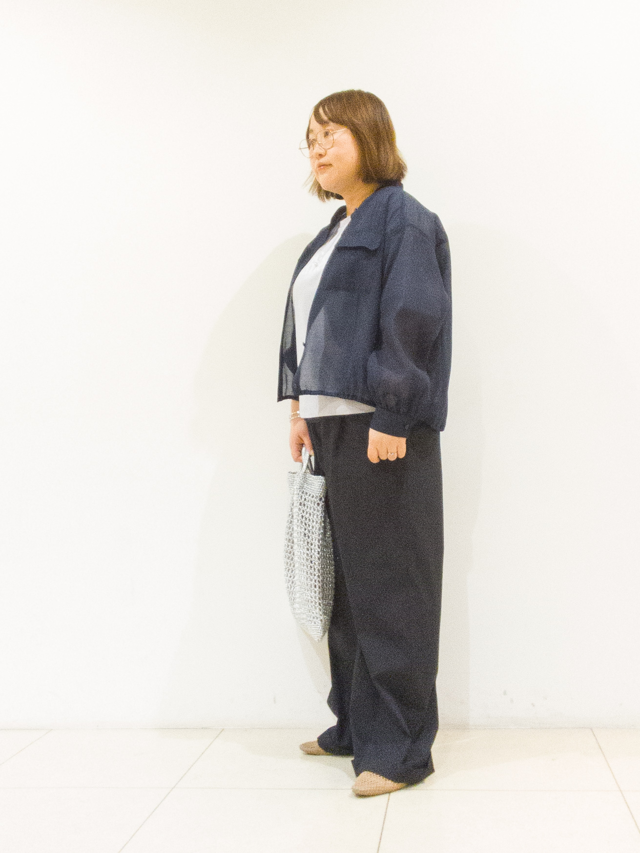 takedaさんの「UNTITLED｜【トレンド／2WAY】裾ドロスト付きシアーブラウスブルゾン」を使ったコーディネート