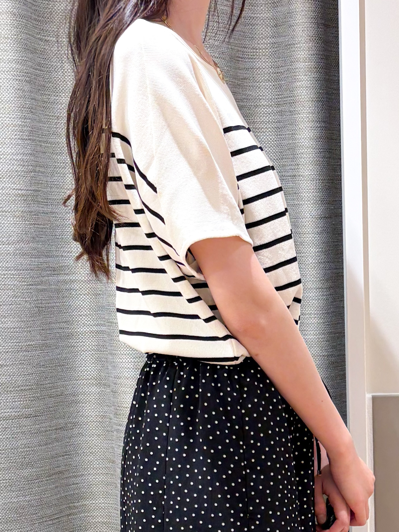 Kotoさんの「grove｜【シリーズ累計36万枚！名品ニット】やわらかドライタッチ ドルマンニット」を使ったコーディネート