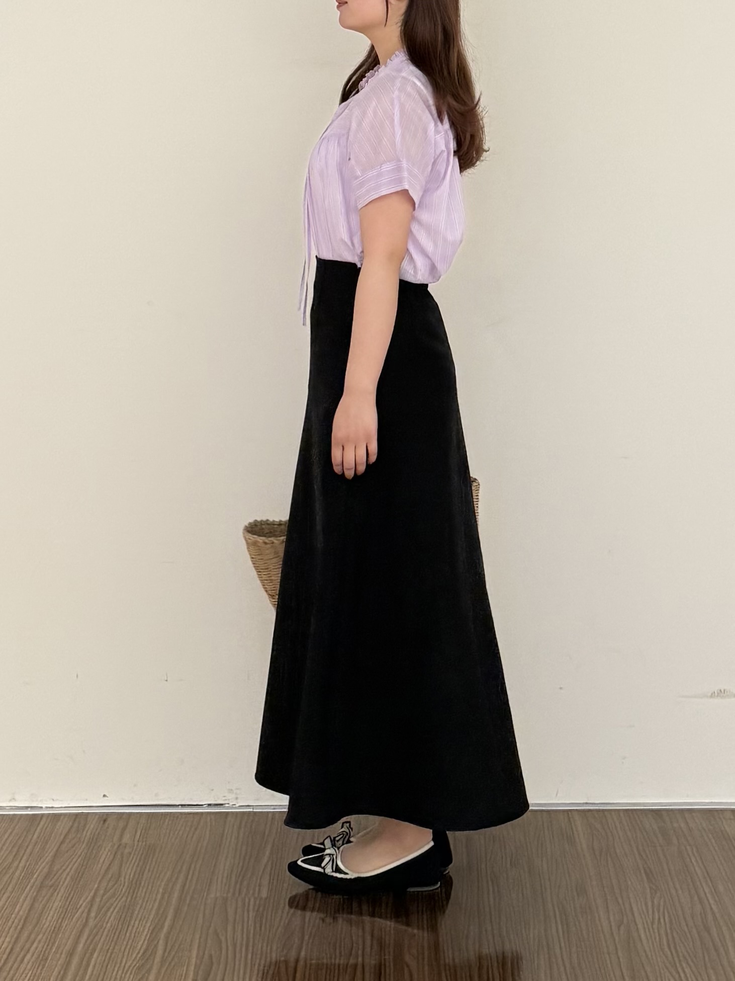 いくみさんの「INDIVI｜【洗える／軽やか】フリル衿ギャザーブラウス」を使ったコーディネート