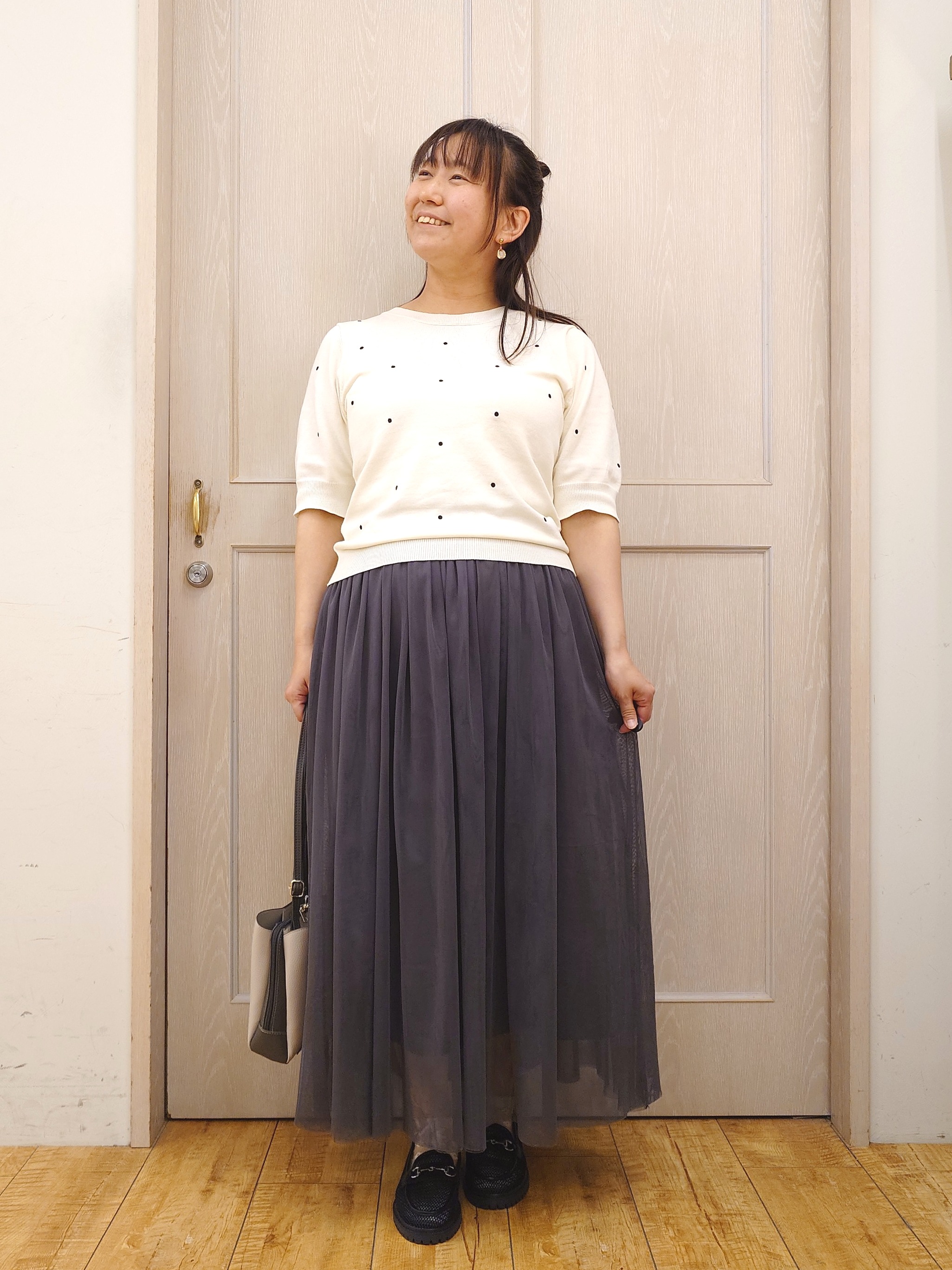 とろろさんの「SHOO･LA･RUE｜【洗濯機可/S-LL】Gジャン風シアーシャツジャケット」を使ったコーディネート