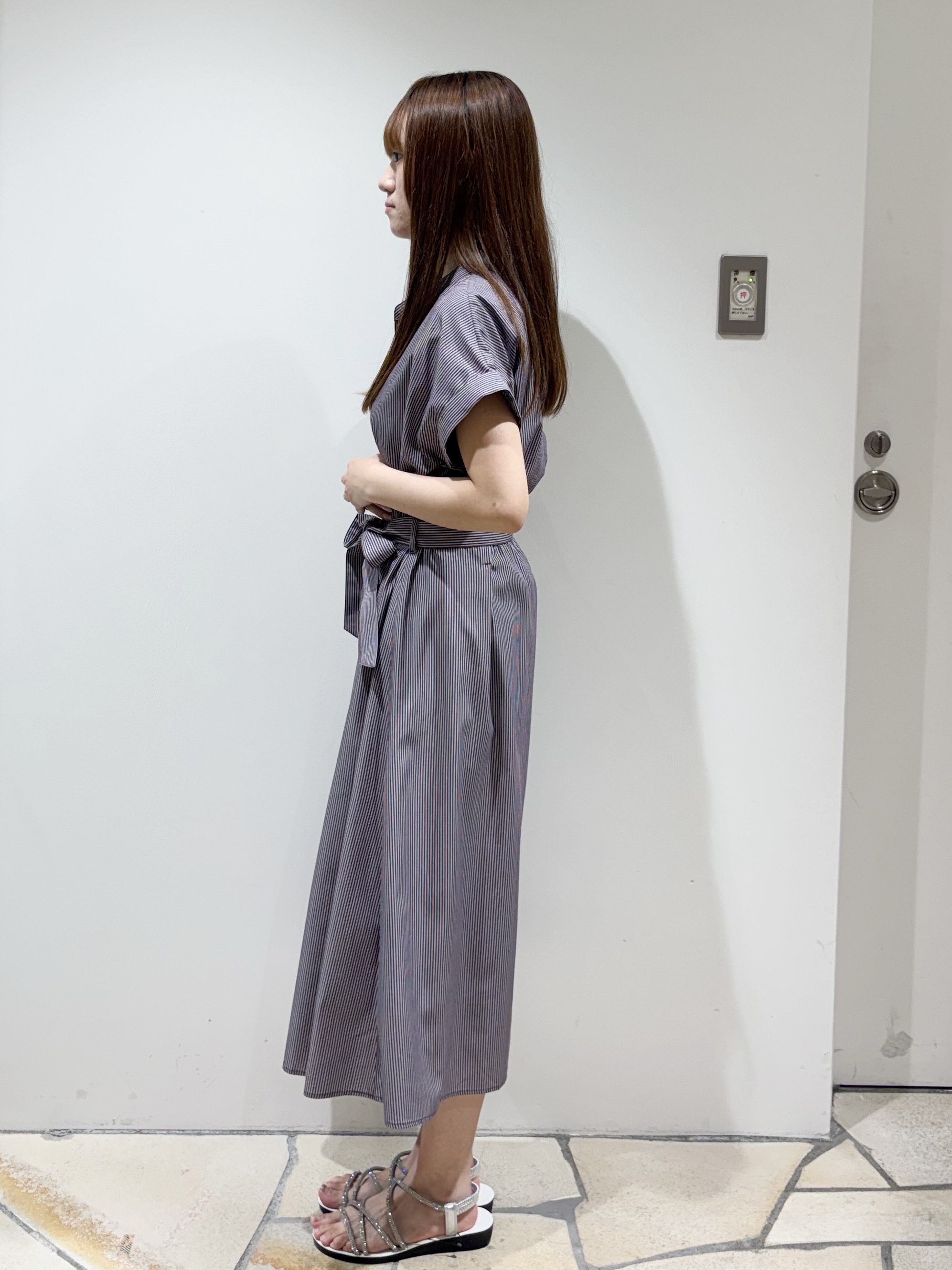 みあたんさんの「index｜【接触冷感／UV】ストライプタックシャツワンピース《洗濯機OK》」を使ったコーディネート