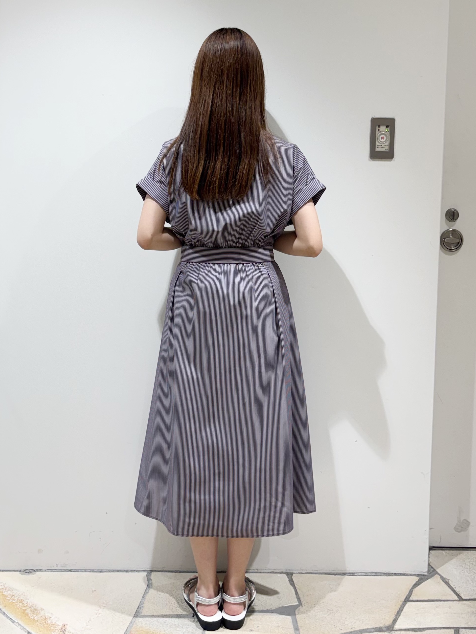 みあたんさんの「index｜【接触冷感／UV】ストライプタックシャツワンピース《洗濯機OK》」を使ったコーディネート