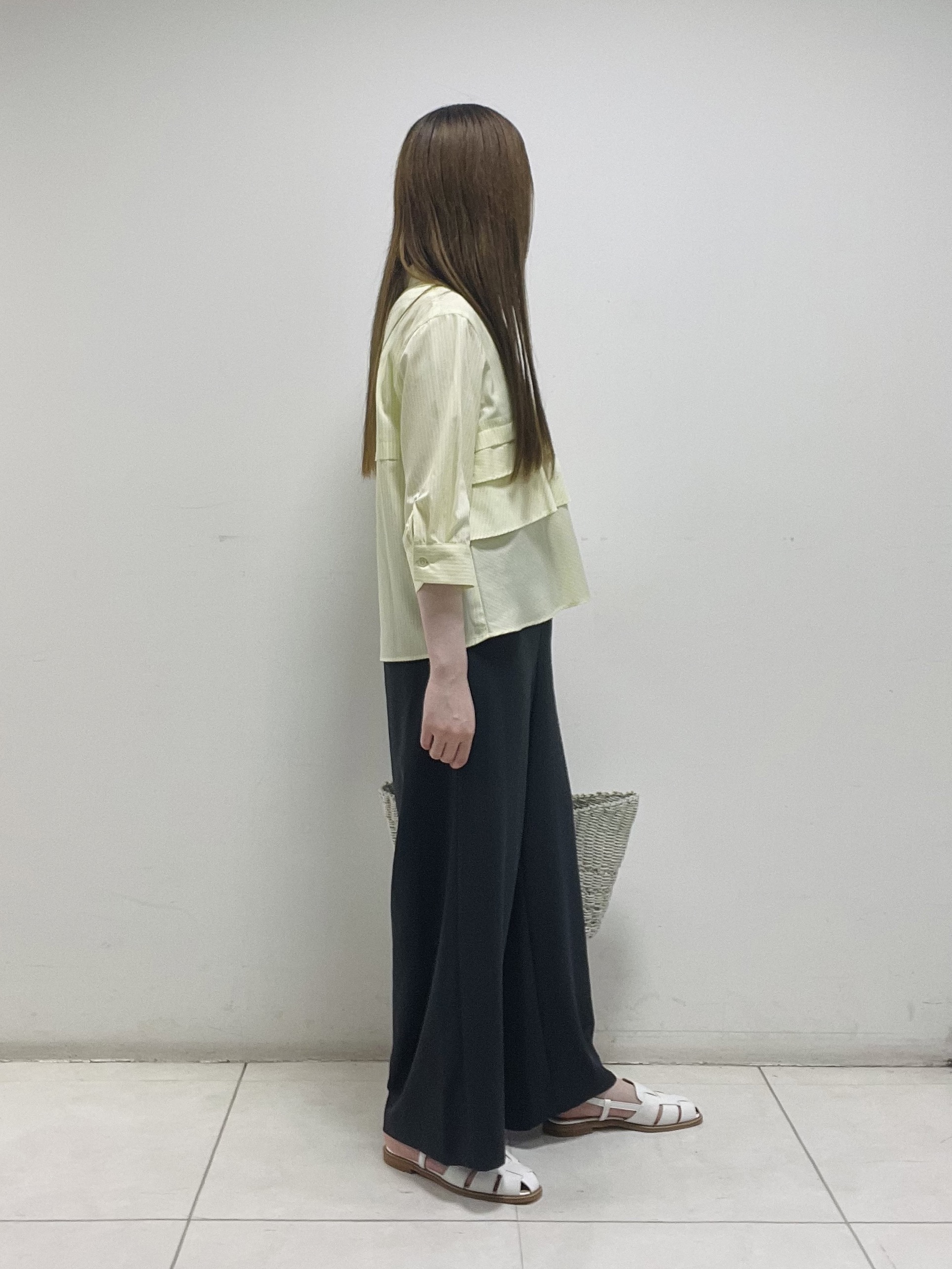 mさんの「INDIVI｜【UVケア／吸汗速乾／着映え】ティアードストライプシャツ」を使ったコーディネート
