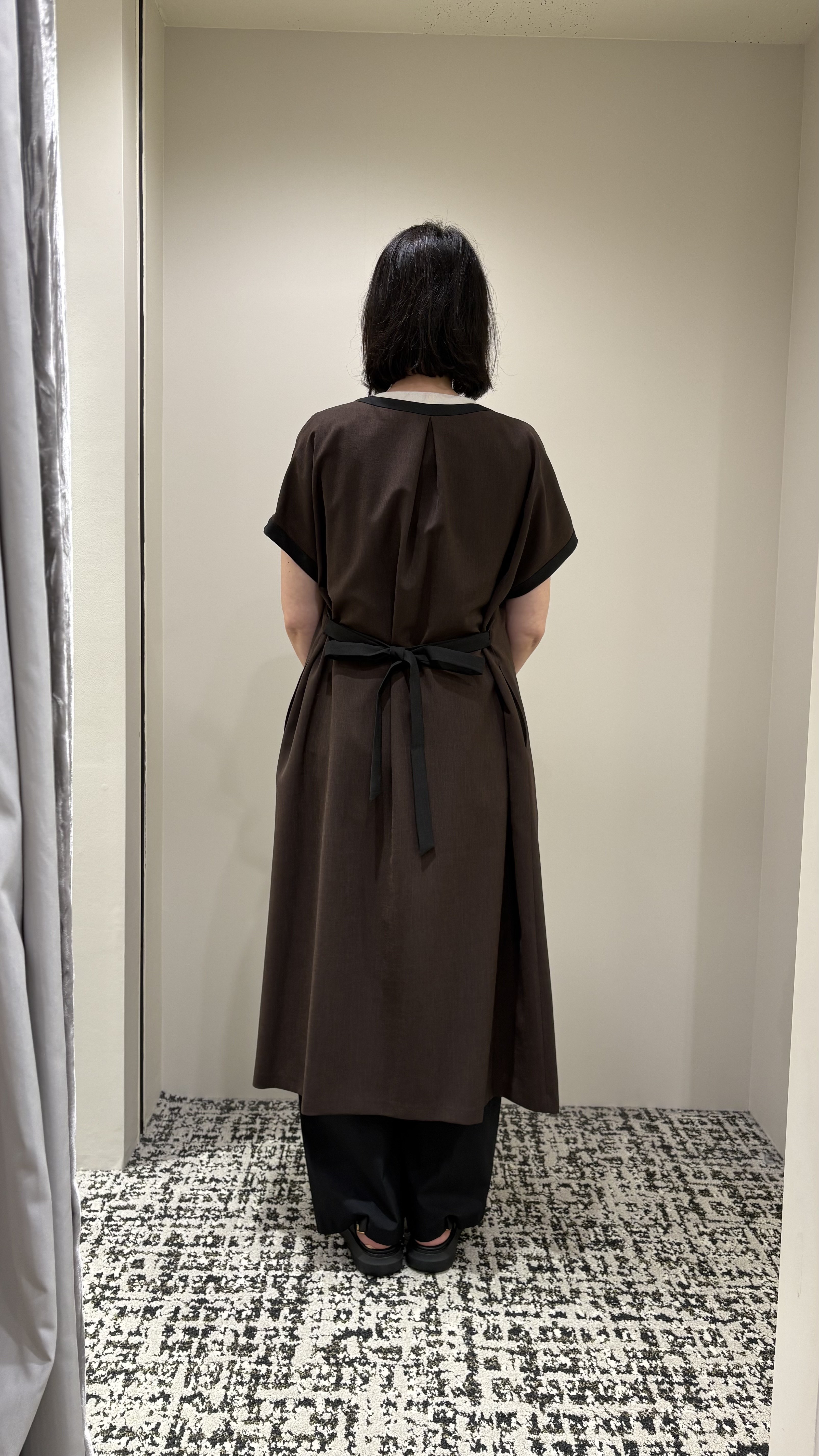 Reiさんの「UNTITLED｜【接触冷感/UVカット/イージーケア】配色ラインワンピース」を使ったコーディネート