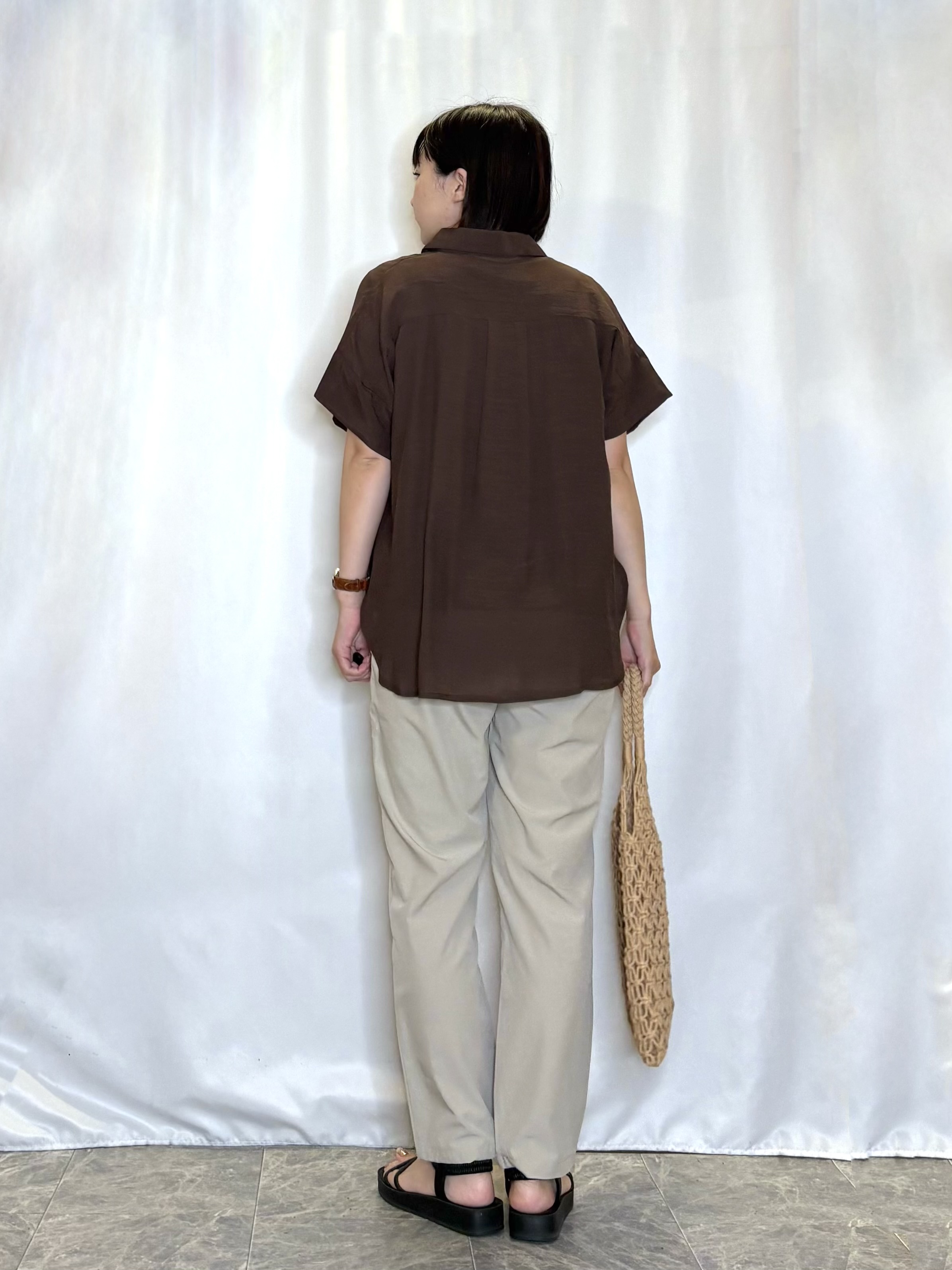 ネリさんの「SHOO･LA･RUE｜【2点セット/S-LL/洗濯機可】時短でコーデ決まる スラブスキッパーシャツ＋タンクトップ」を使ったコーディネート