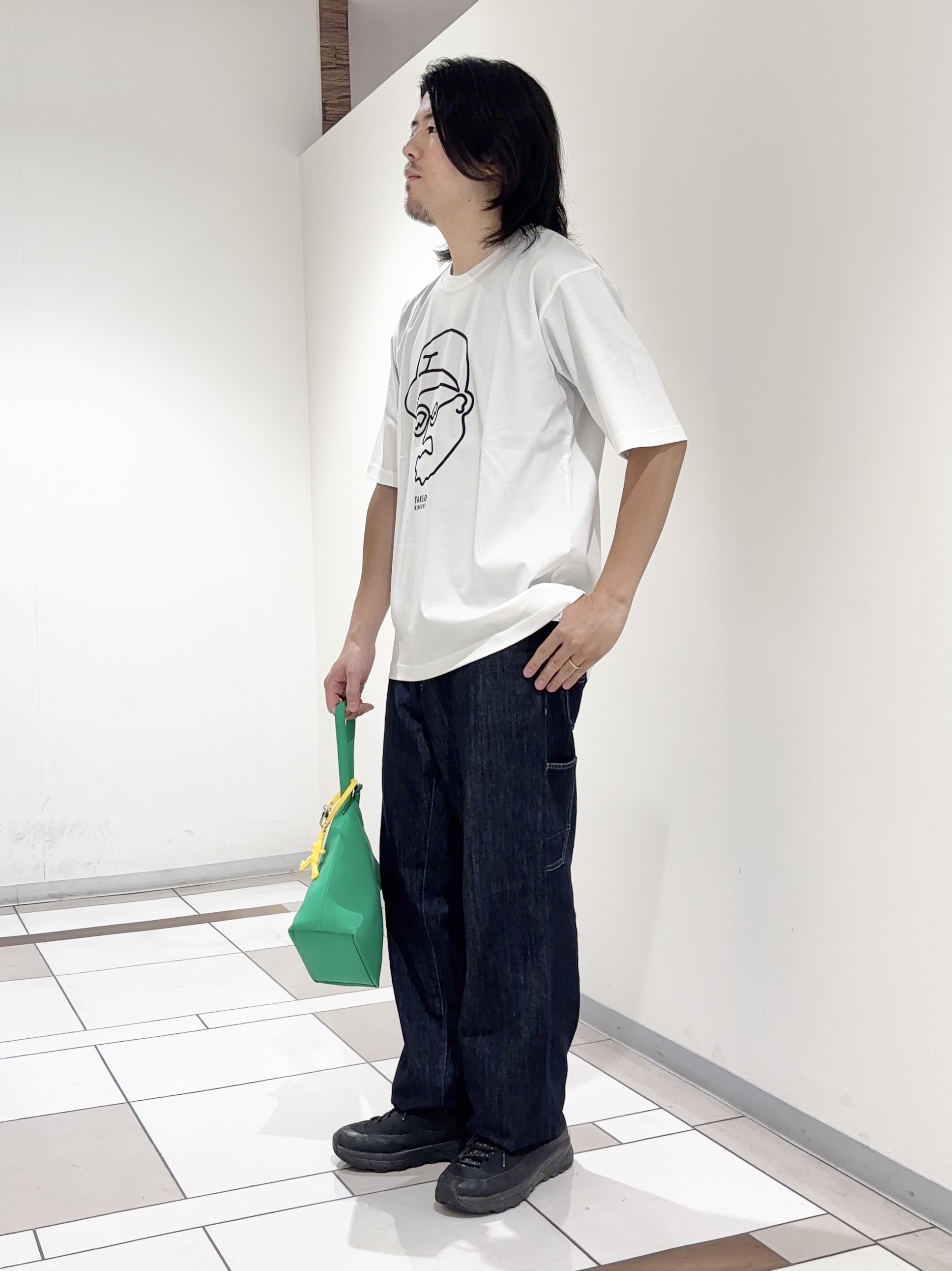 及川さんの「TAKEO KIKUCHI｜【BOWLER HAT LABEL】アイスクリアコットン ワンストローク 半袖Tシャツ」を使ったコーディネート