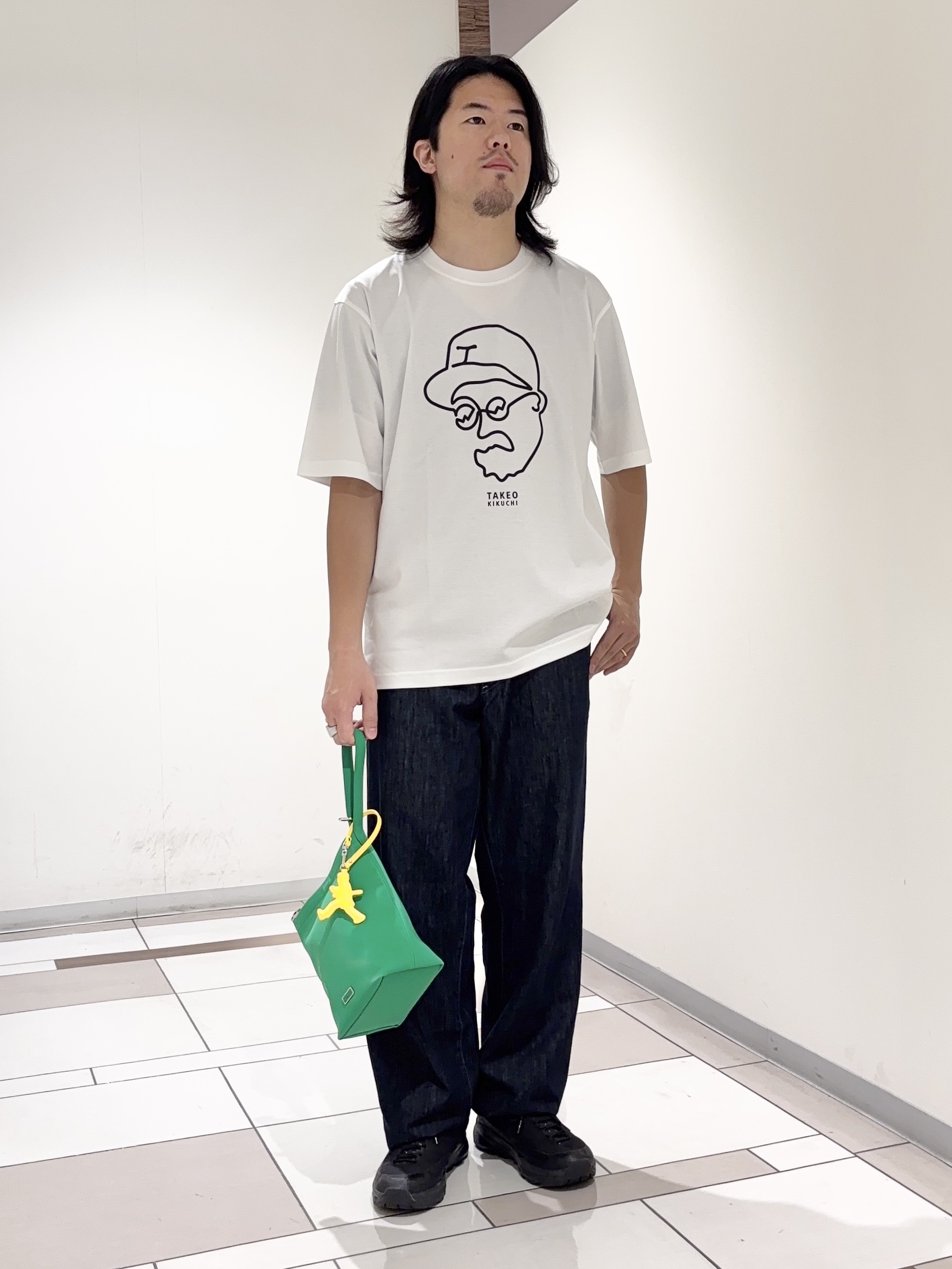 及川さんの「TAKEO KIKUCHI｜【BOWLER HAT LABEL】アイスクリアコットン ワンストローク 半袖Tシャツ」を使ったコーディネート