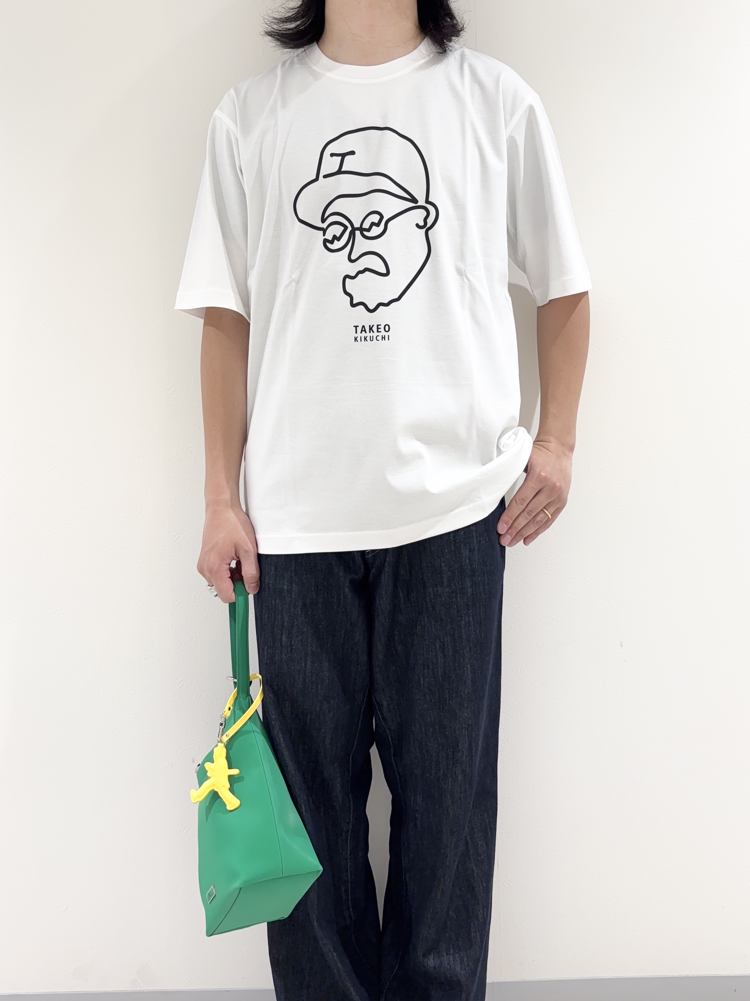 及川さんの「TAKEO KIKUCHI｜【BOWLER HAT LABEL】アイスクリアコットン ワンストローク 半袖Tシャツ」を使ったコーディネート