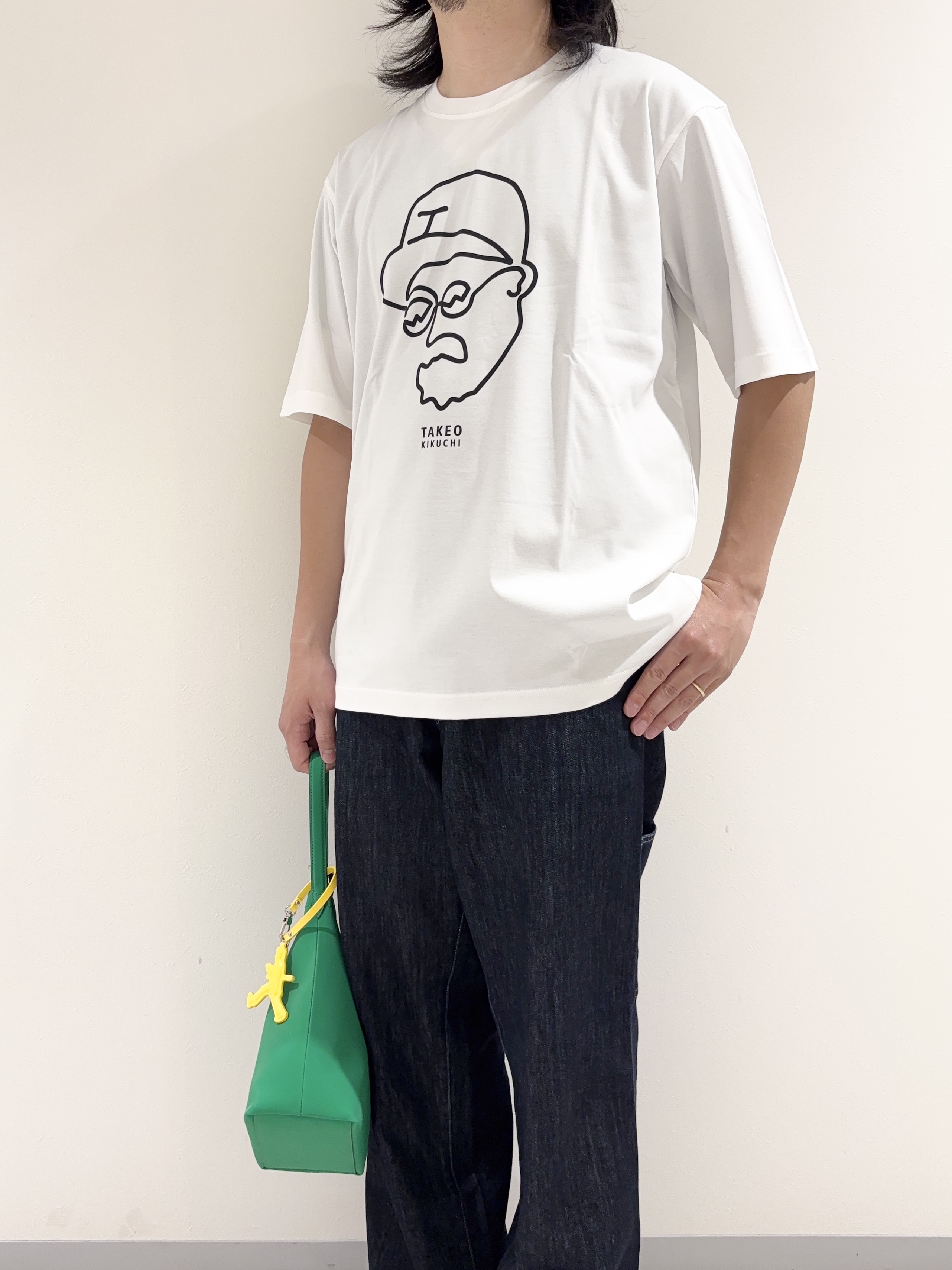 及川さんの「TAKEO KIKUCHI｜【BOWLER HAT LABEL】アイスクリアコットン ワンストローク 半袖Tシャツ」を使ったコーディネート