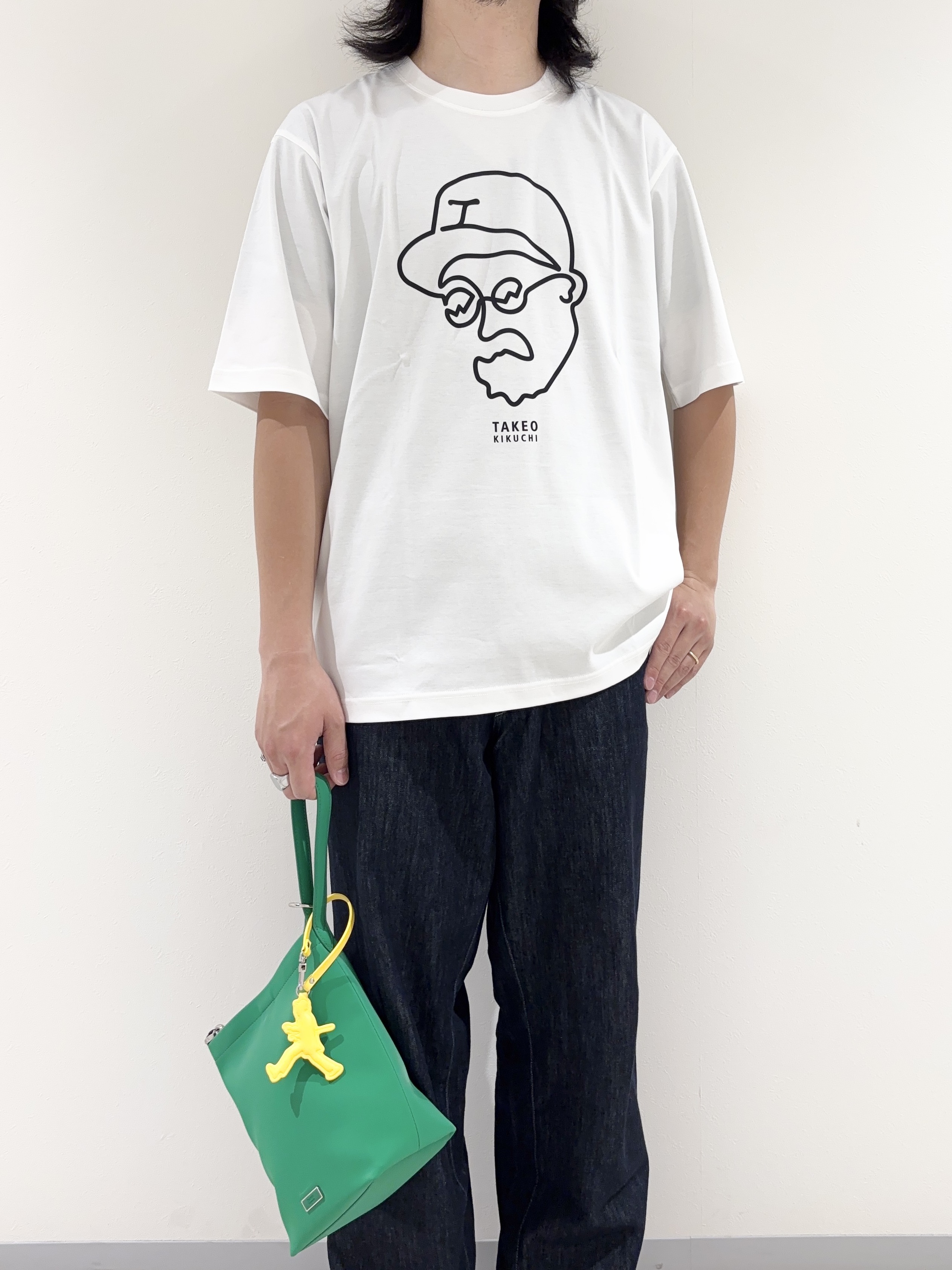 及川さんの「TAKEO KIKUCHI｜【BOWLER HAT LABEL】アイスクリアコットン ワンストローク 半袖Tシャツ」を使ったコーディネート
