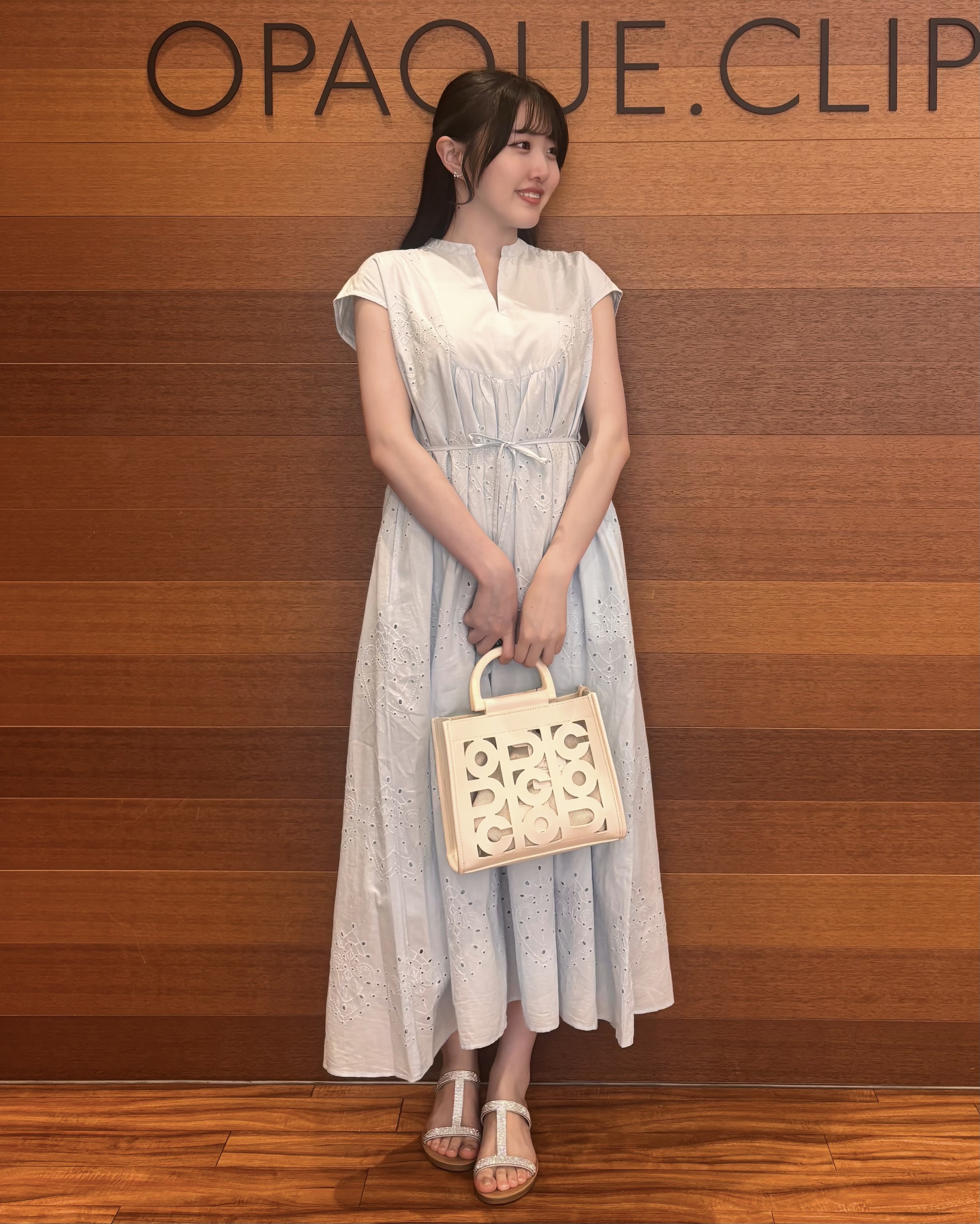 わかなさんの「OPAQUE.CLIP｜【UV／接触冷感】Vネックリラクシーニットカーディガン《洗濯機OK／抗ピル》」を使ったコーディネート
