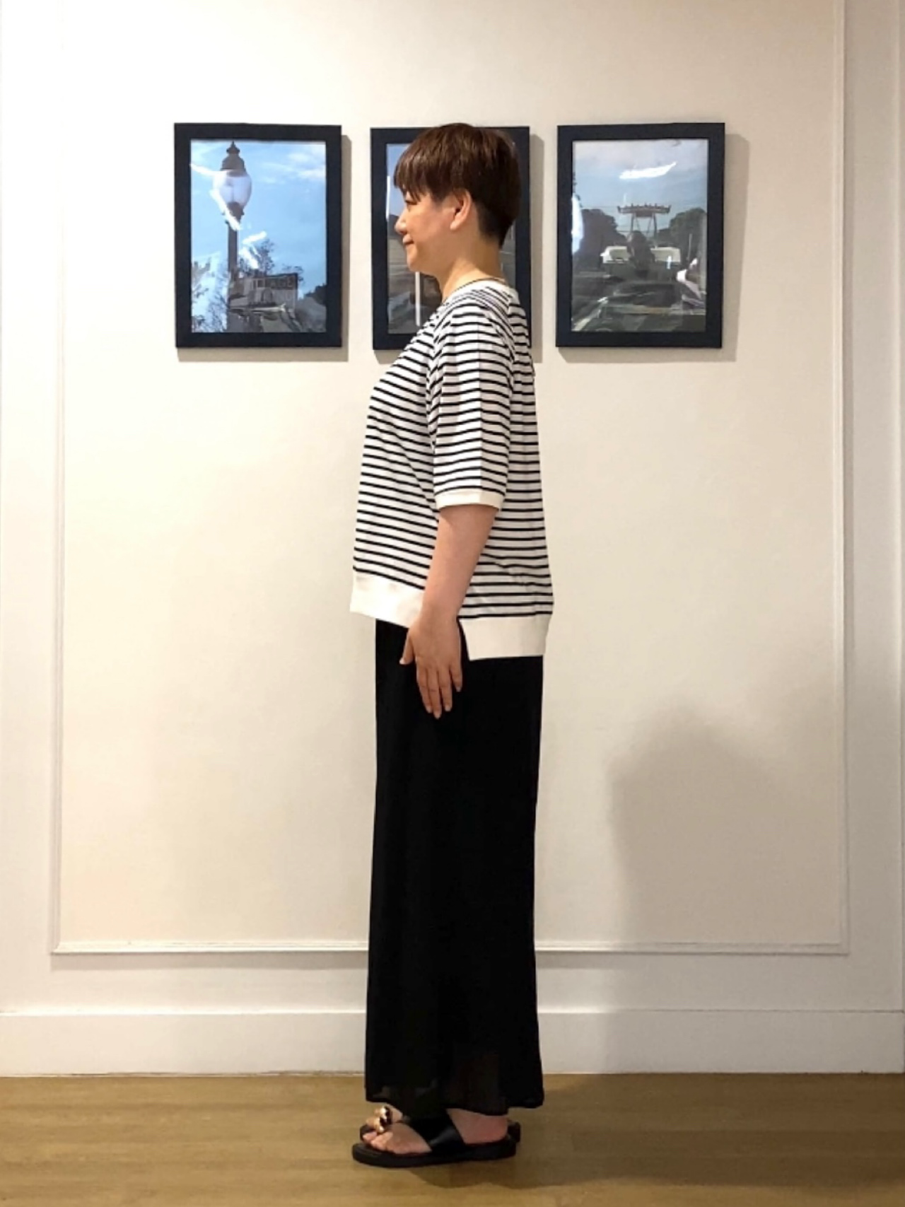 Hiroさんの「Dessin｜【UVカット/接触冷感】フォルムカットソー5分袖」を使ったコーディネート