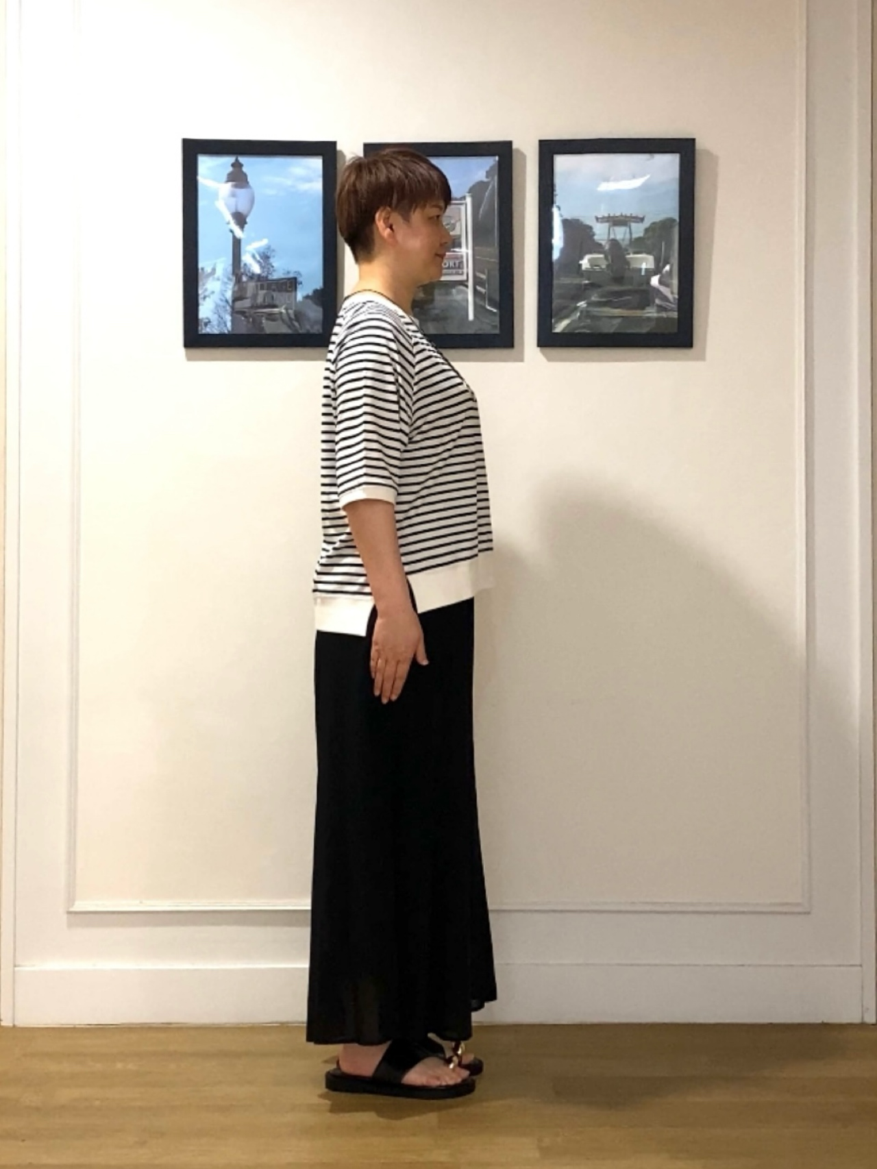 Hiroさんの「Dessin｜【UVカット/接触冷感】フォルムカットソー5分袖」を使ったコーディネート